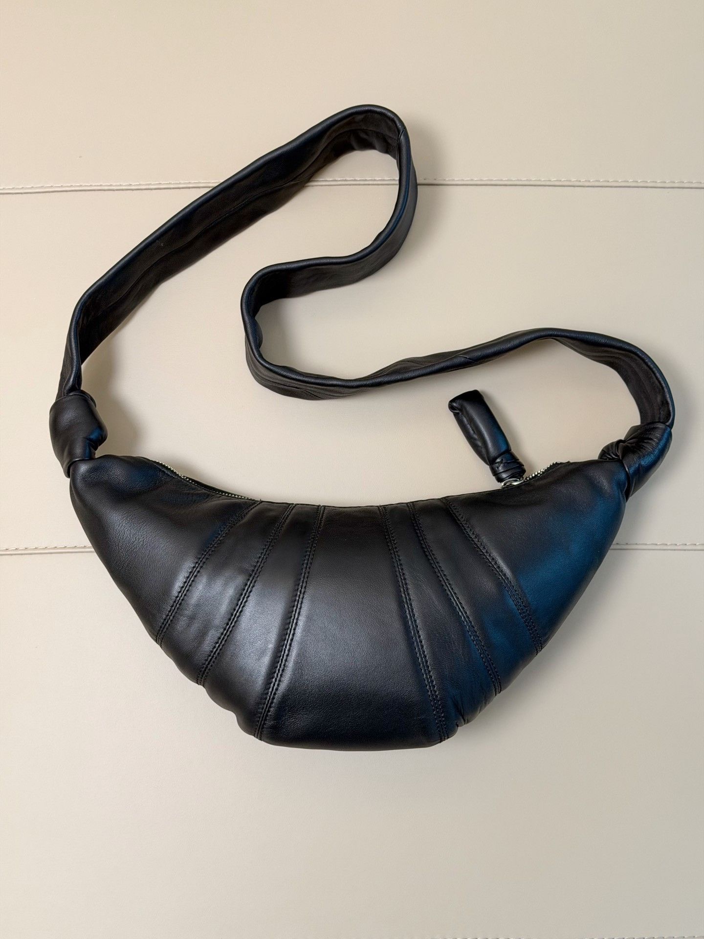 Lemaire Lemaire Black Leather Croissant Shoulder Bag Size ONE SIZE - 2 Thumbnail