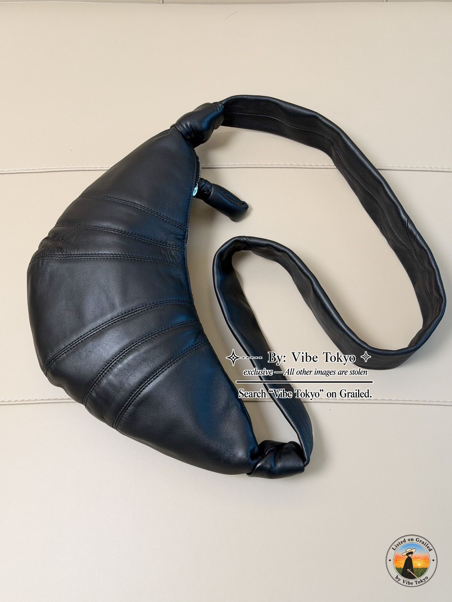 Lemaire Lemaire Black Leather Croissant Shoulder Bag Size ONE SIZE - 3 Thumbnail