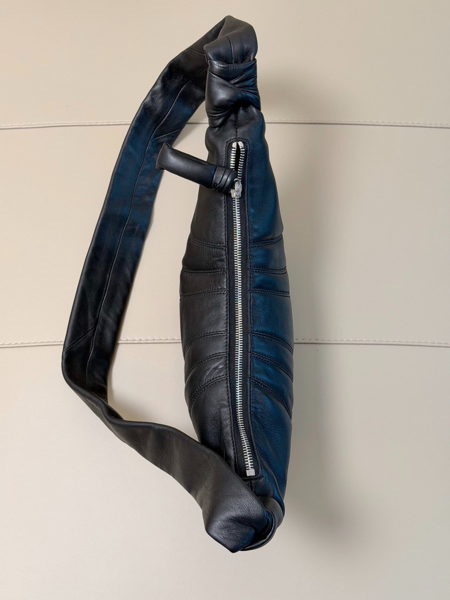 Lemaire Lemaire Black Leather Croissant Shoulder Bag Size ONE SIZE - 6 Thumbnail