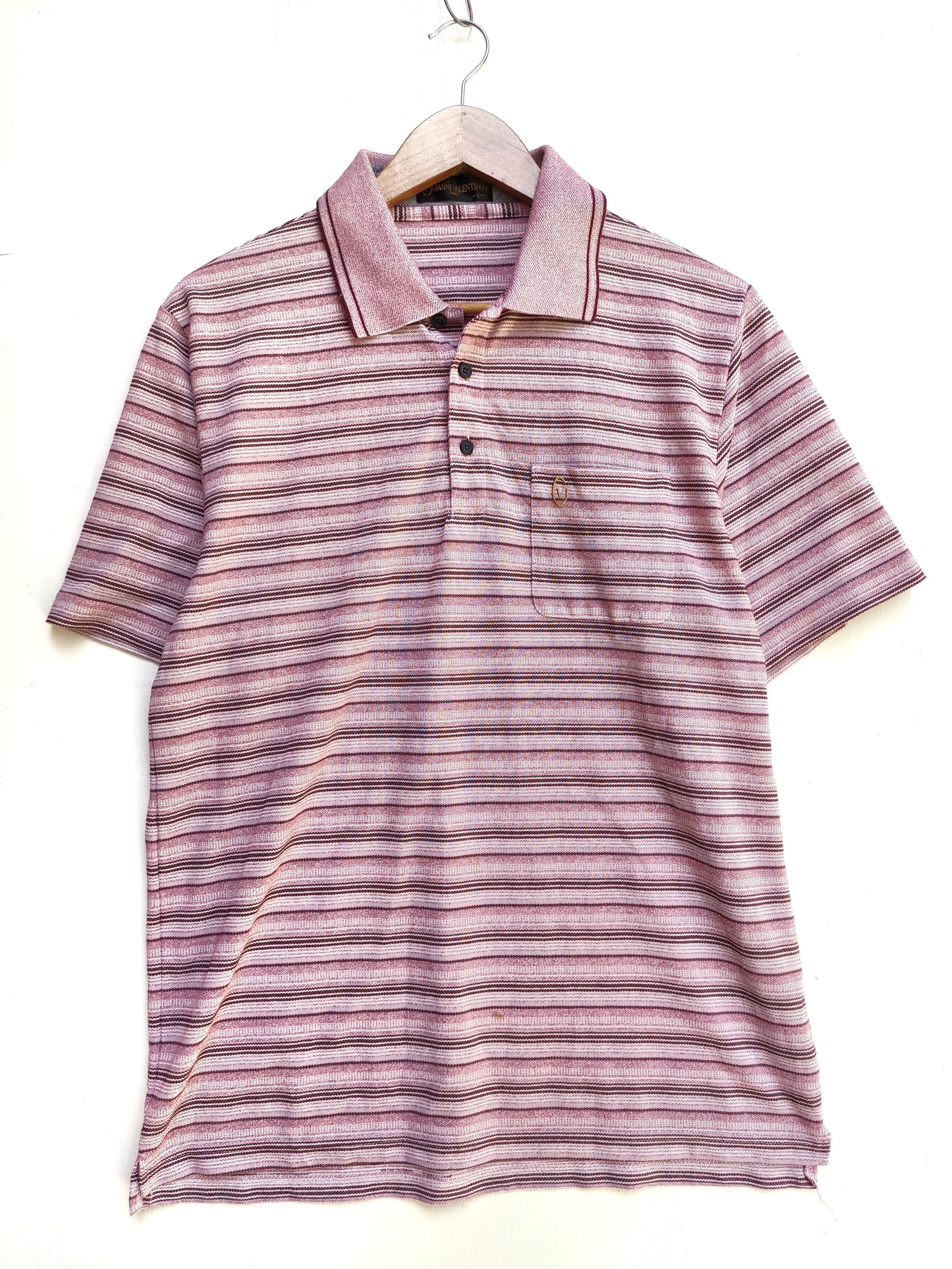 Vintage Gianni Valentino striped polos