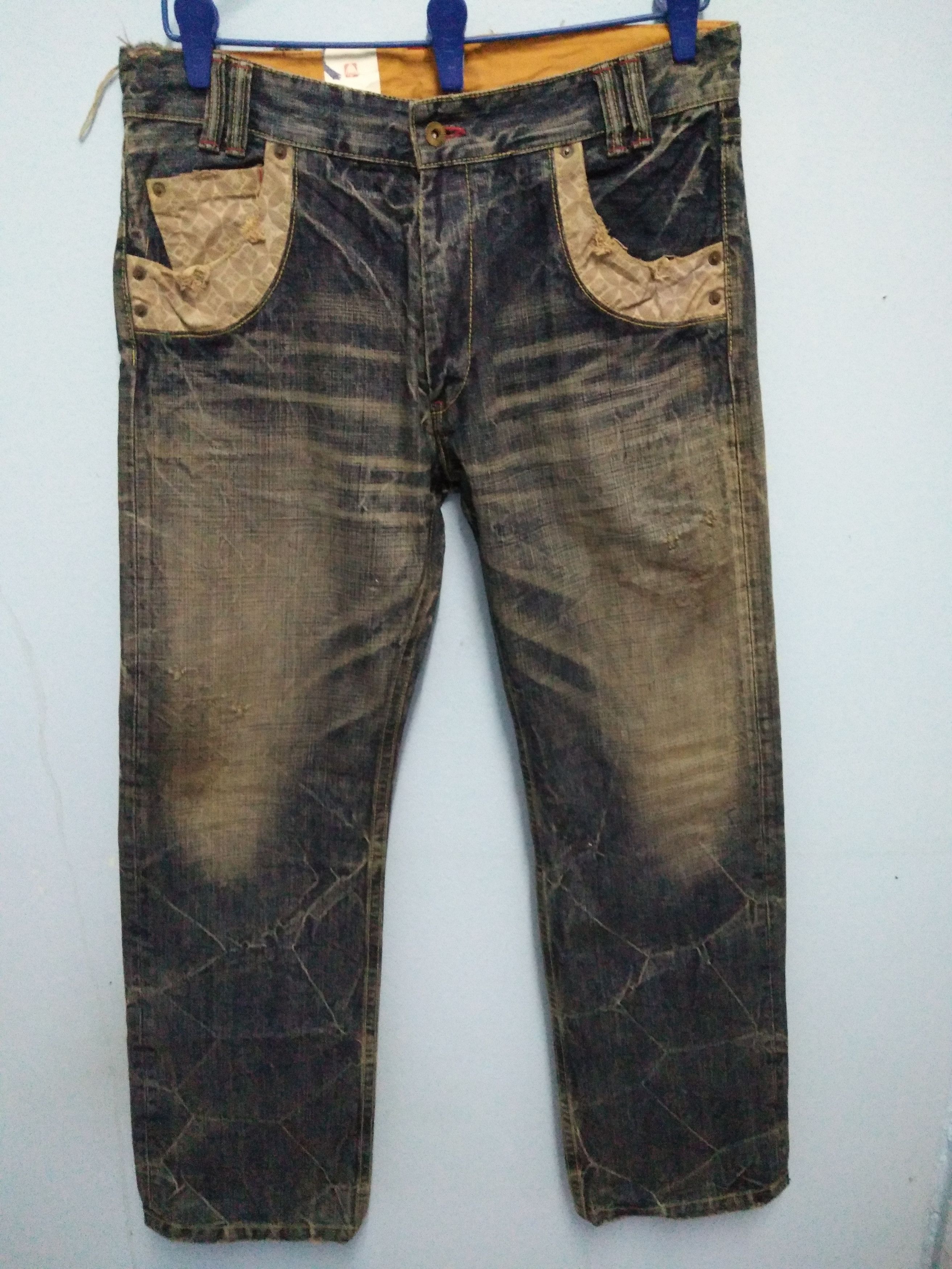 Eternal × Japanese Brand Rare Eternal Monogram Pocket Distressed Jeans Made in Japan Size US 36 / EU 52 - 1 Thumbnail