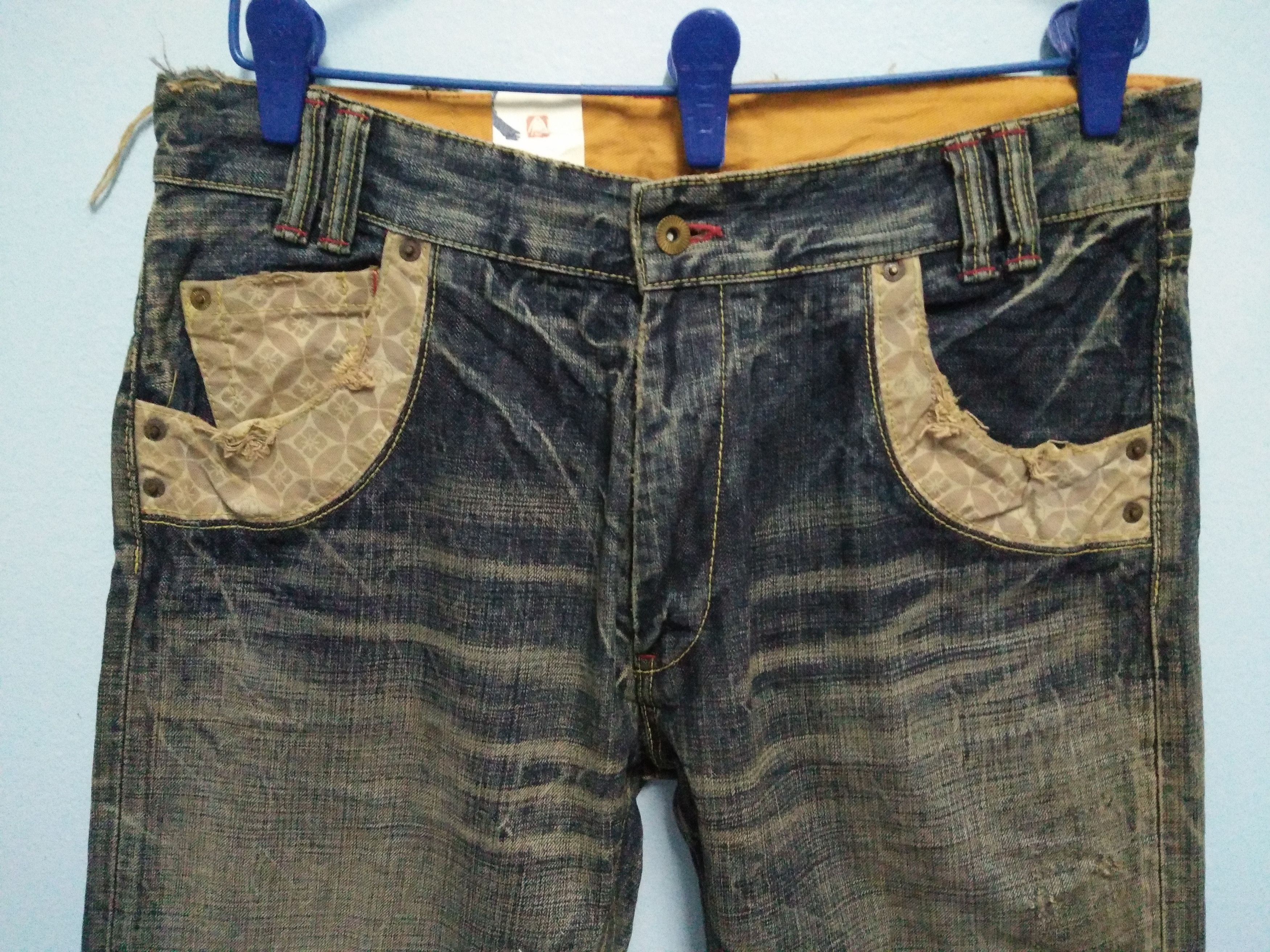 Eternal × Japanese Brand Rare Eternal Monogram Pocket Distressed Jeans Made in Japan Size US 36 / EU 52 - 2 Thumbnail