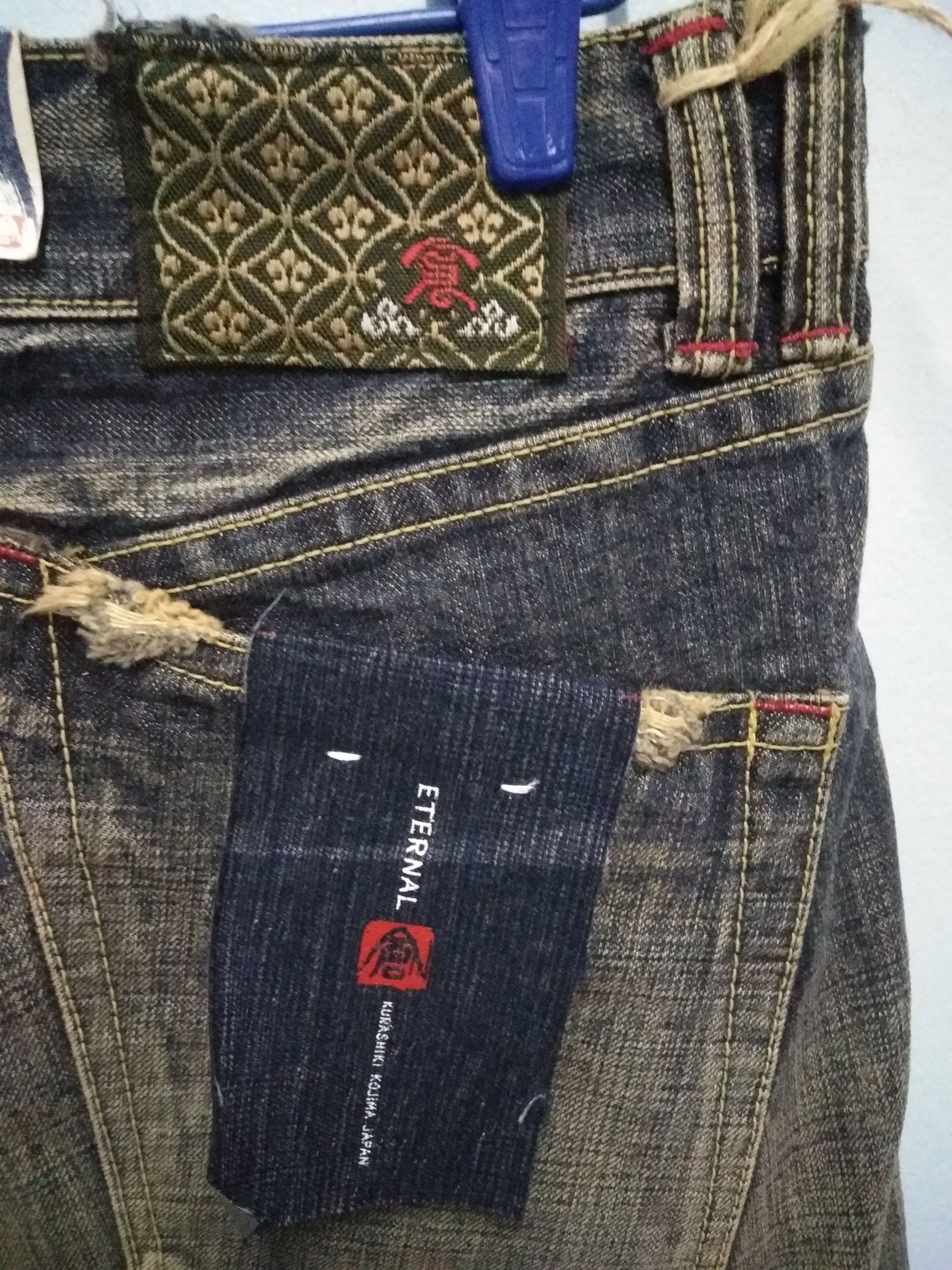 Eternal × Japanese Brand Rare Eternal Monogram Pocket Distressed Jeans Made in Japan Size US 36 / EU 52 - 6 Thumbnail