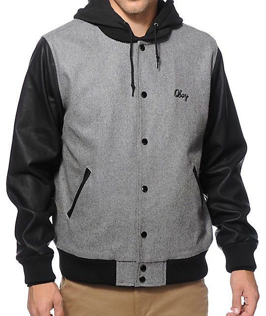 Obey Obey Soto Hooded Varsity Jacket Grailed