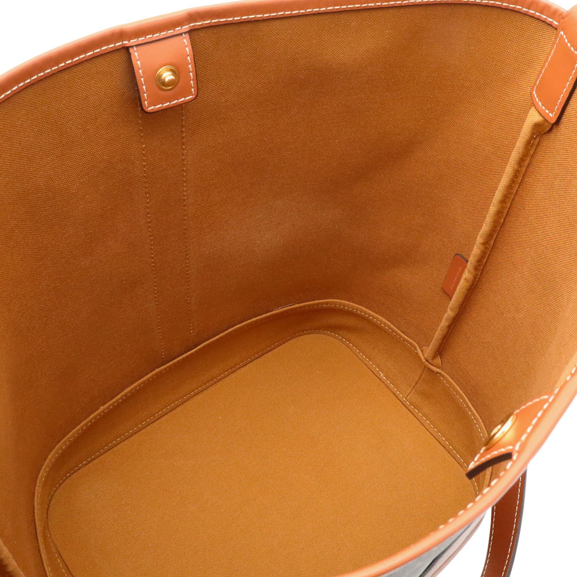 Celine CELINE Triomphe Medium Bucket Shoulder Bag, Canvas, Calfskin Leather, Tan Brown, 191132 Size ONE SIZE - 9 Thumbnail