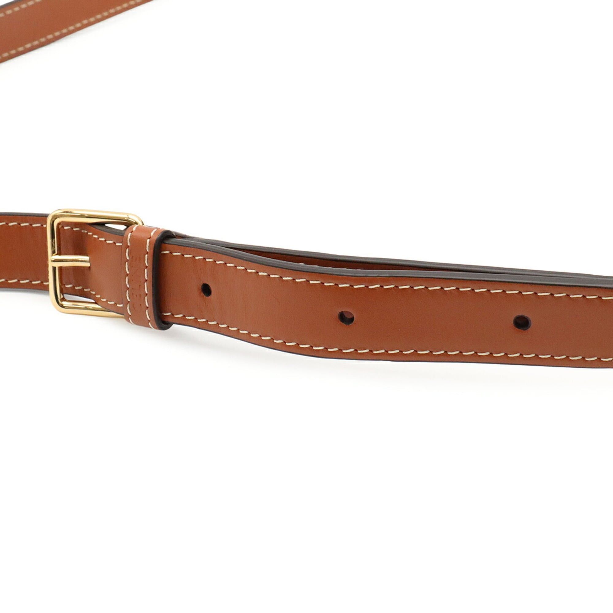 Celine CELINE Triomphe Medium Bucket Shoulder Bag, Canvas, Calfskin Leather, Tan Brown, 191132 Size ONE SIZE - 5 Thumbnail