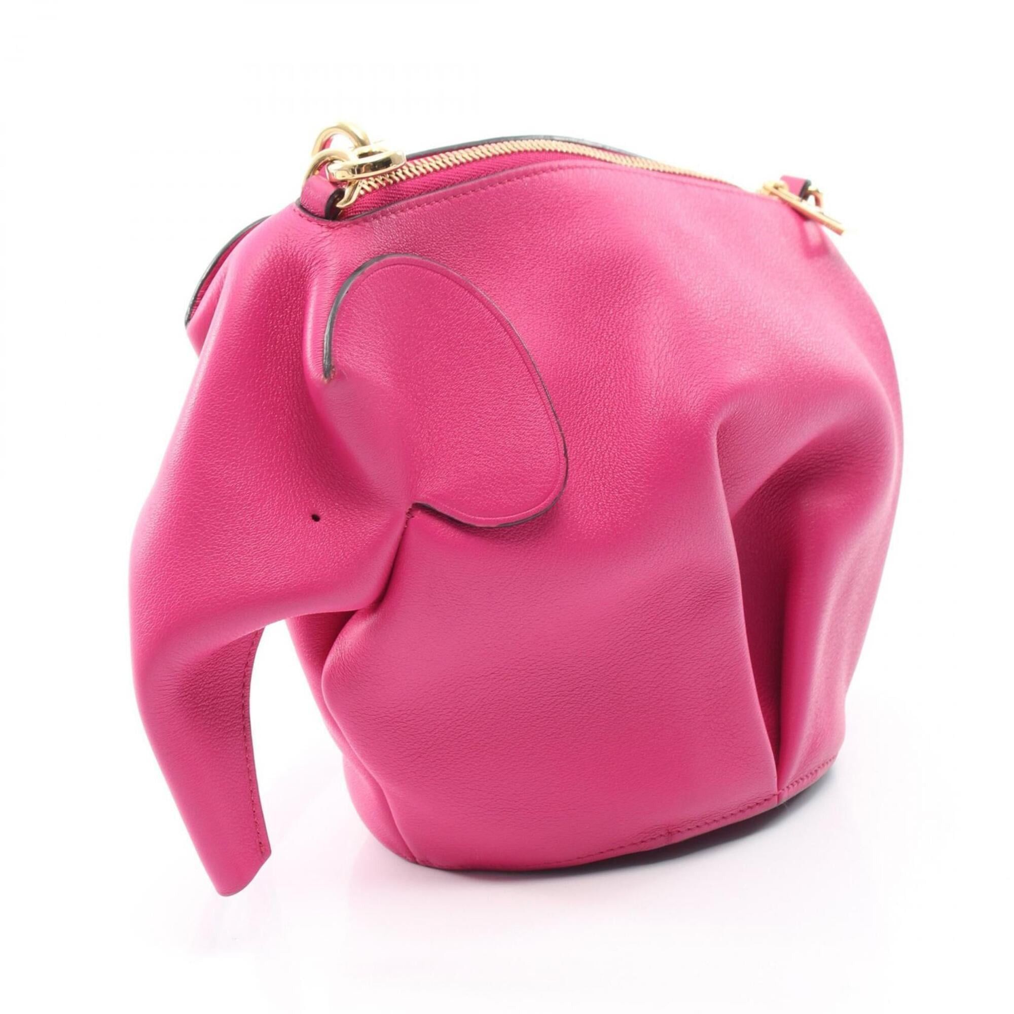 Loewe Loewe Elephant Bag Mini Shoulder Handbag Calfskin Women's Pink Size ONE SIZE - 2 Thumbnail