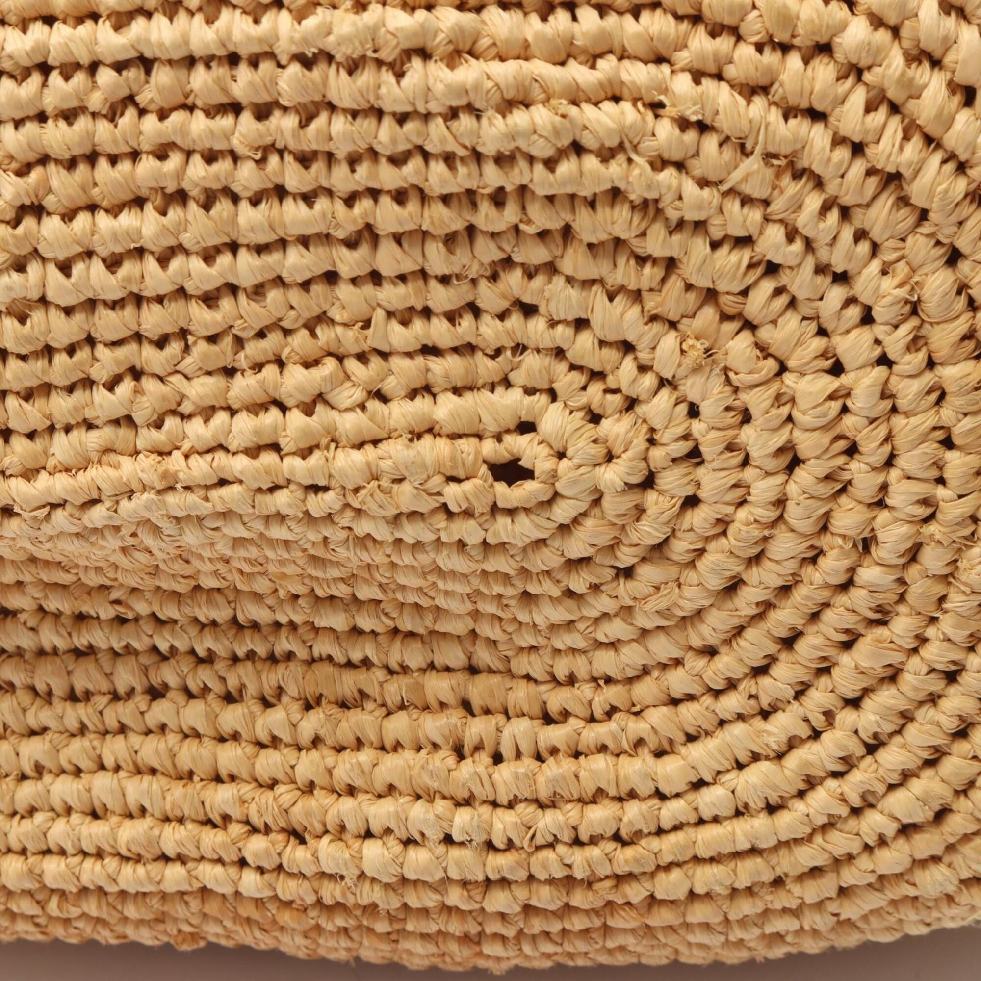 Loewe Loewe Slit Handbag, Leather Raffia Women's, Beige/Brown Size ONE SIZE - 10 Thumbnail