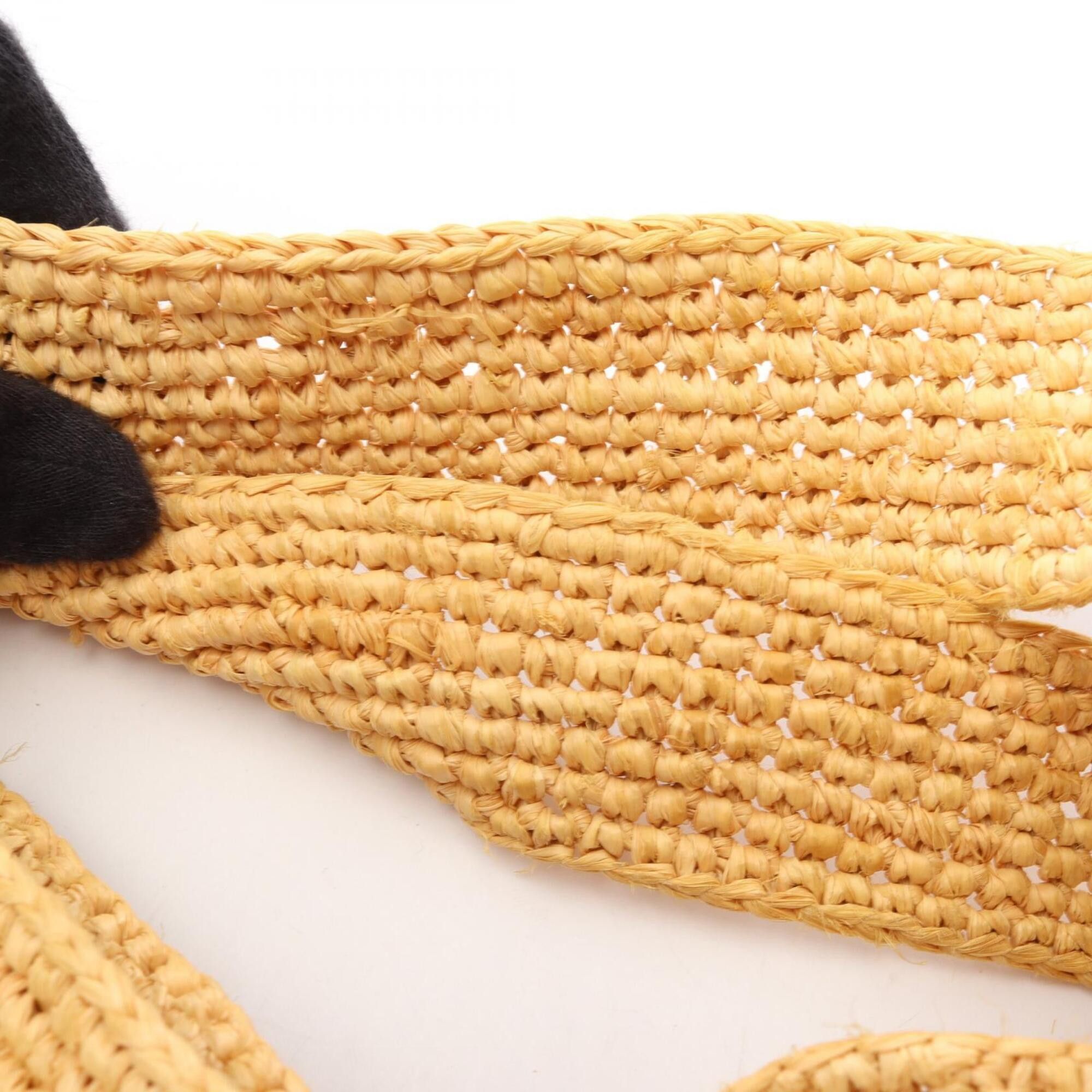 Loewe Loewe Slit Handbag, Leather Raffia Women's, Beige/Brown Size ONE SIZE - 9 Thumbnail