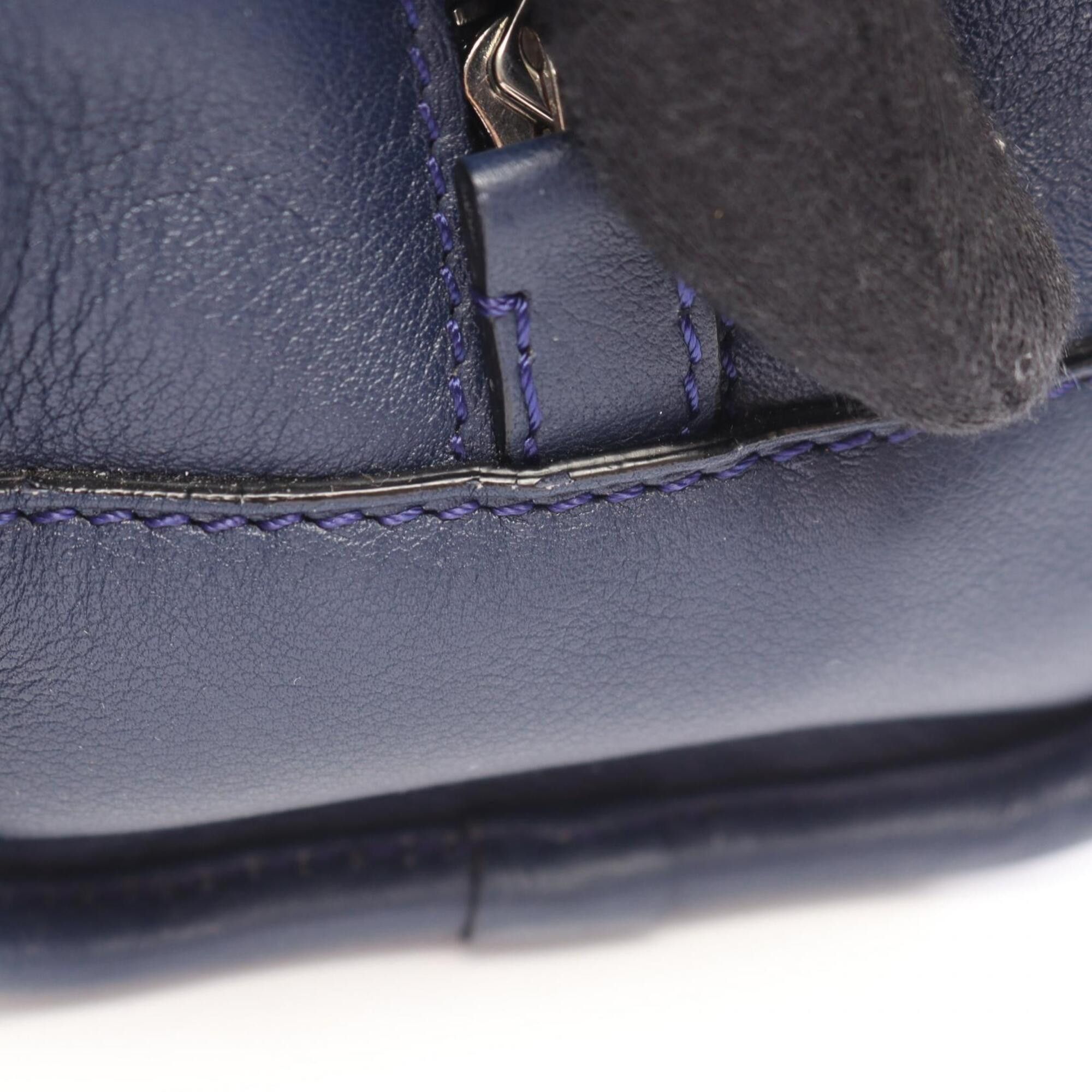 Loewe Loewe Amazona 23 2-Way Handbag, Leather, Women's, Navy Size ONE SIZE - 10 Thumbnail