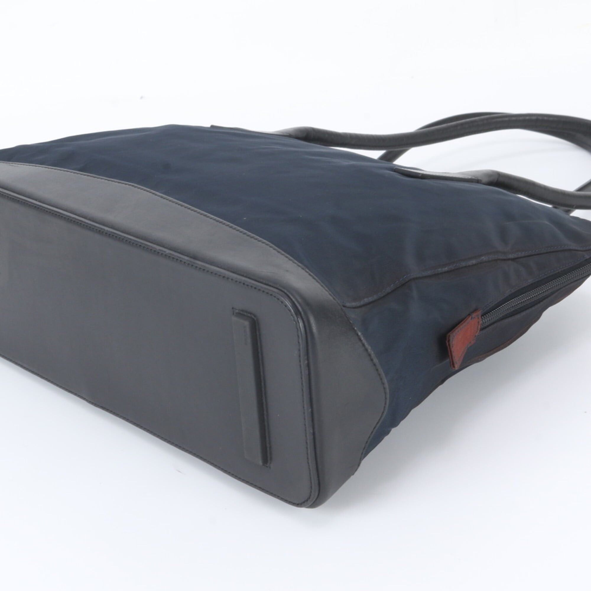 Prada Prada Tessuto Nylon Leather Tote Bag Shoulder Navy Blue Brand Women's Size ONE SIZE - 6 Thumbnail