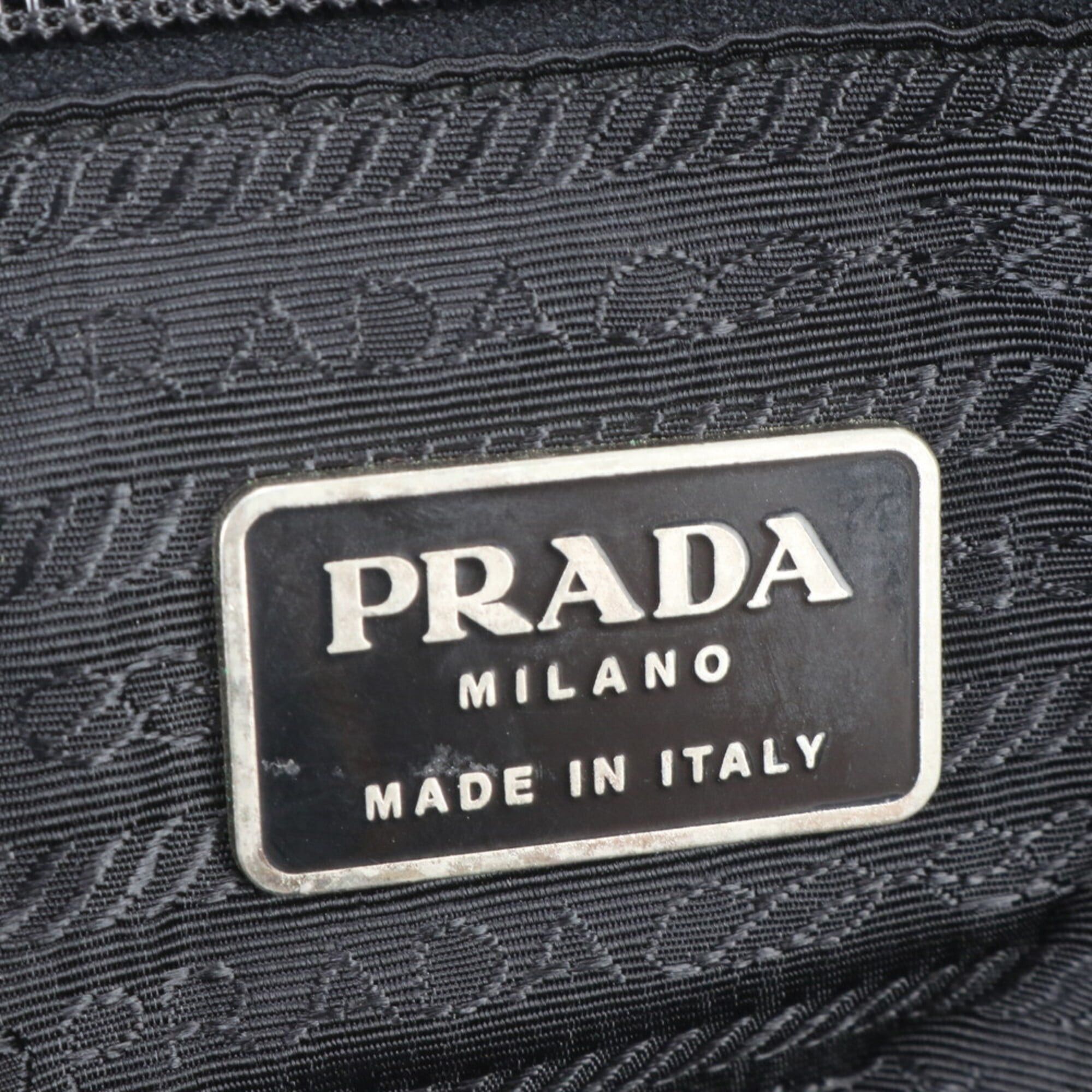 Prada Prada Tessuto Nylon Leather Tote Bag Shoulder Navy Blue Brand Women's Size ONE SIZE - 8 Thumbnail