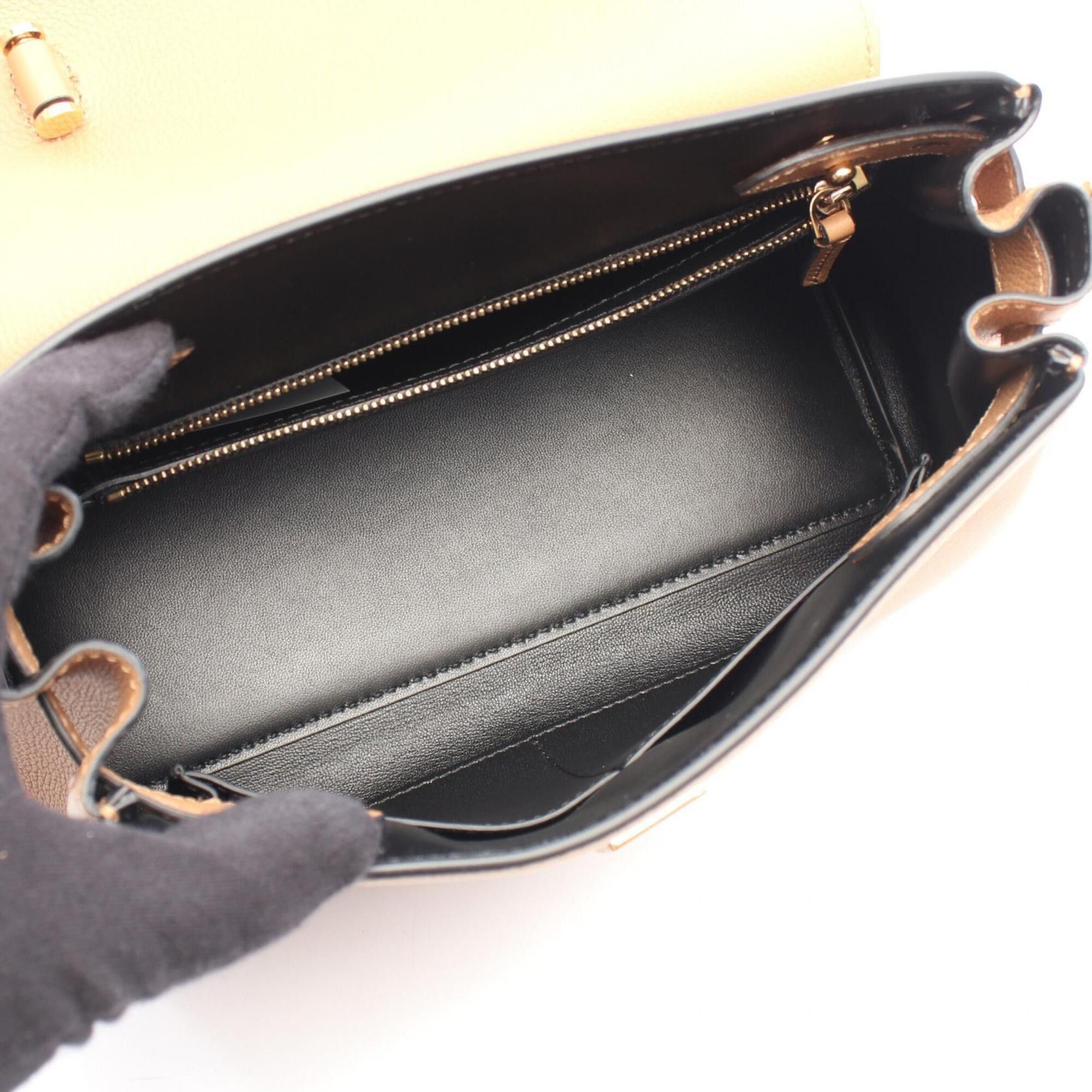 Versace Versace x Fendi La Medusa Top Handle 2-Way Handbag, Leather, Women's, Brown Size ONE SIZE - 3 Thumbnail