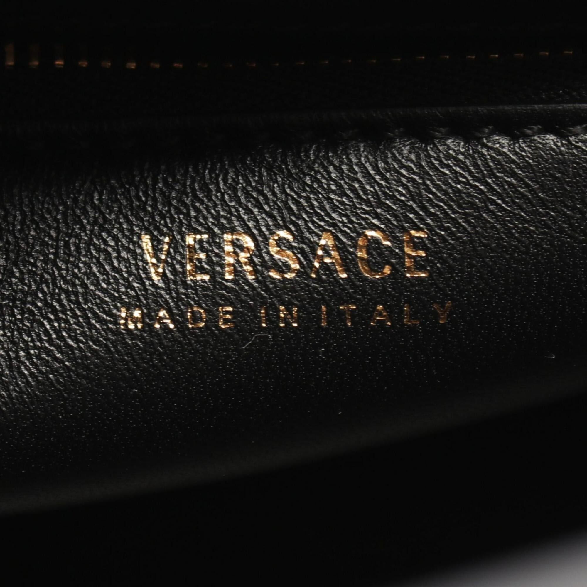 Versace Versace x Fendi La Medusa Top Handle 2-Way Handbag, Leather, Women's, Brown Size ONE SIZE - 4 Thumbnail