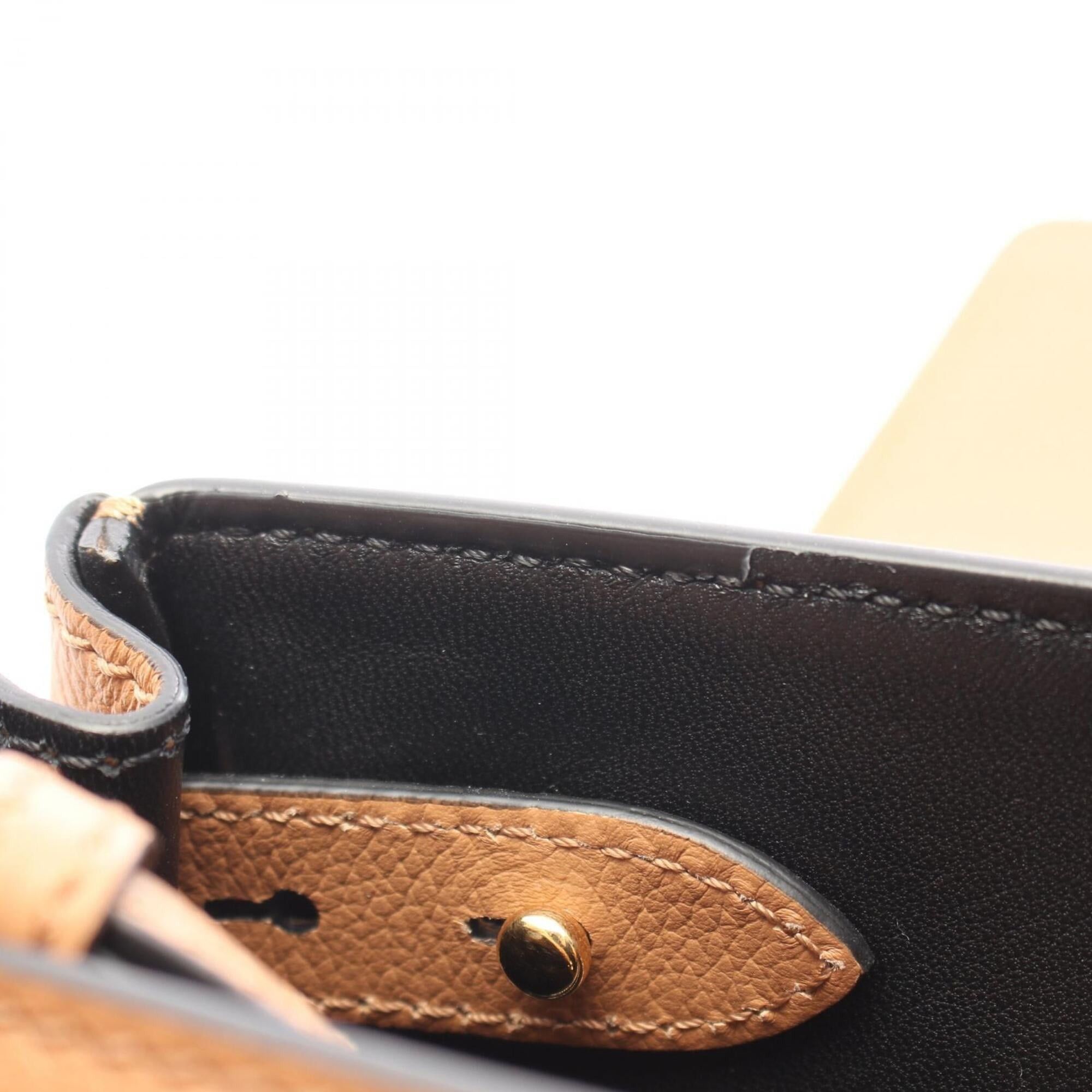 Versace Versace x Fendi La Medusa Top Handle 2-Way Handbag, Leather, Women's, Brown Size ONE SIZE - 10 Thumbnail