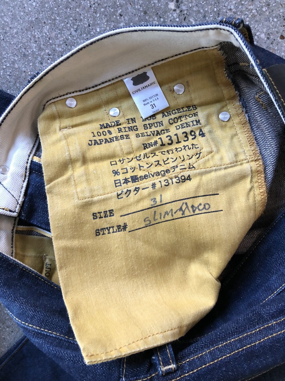 Civilianaire Civilianiare Slim Flaco Selvedge Denim Size US 31 - 4 Thumbnail