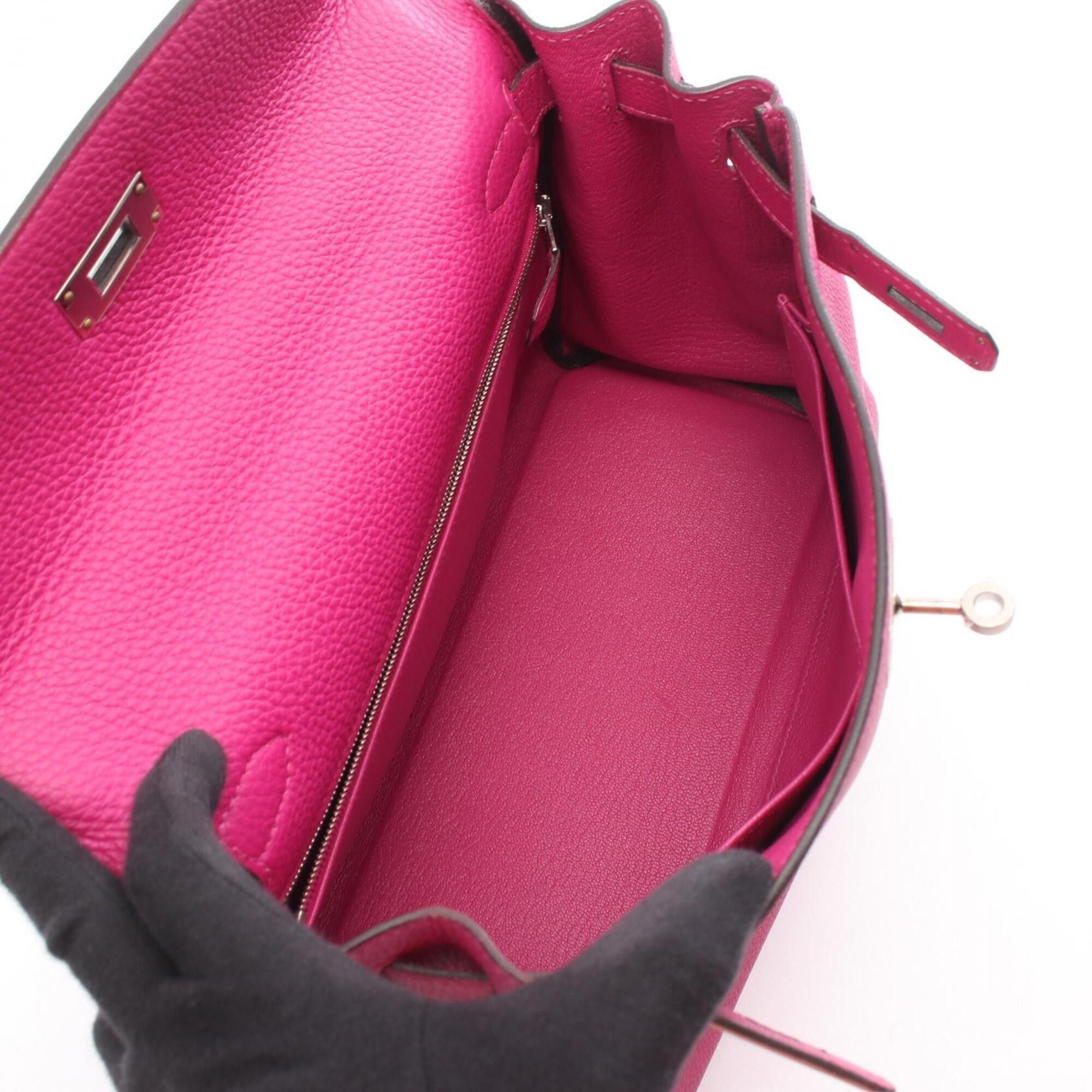Hermes Hermes Kelly 28, 2-way handbag, Togo leather, purple tones. Size ONE SIZE - 3 Thumbnail