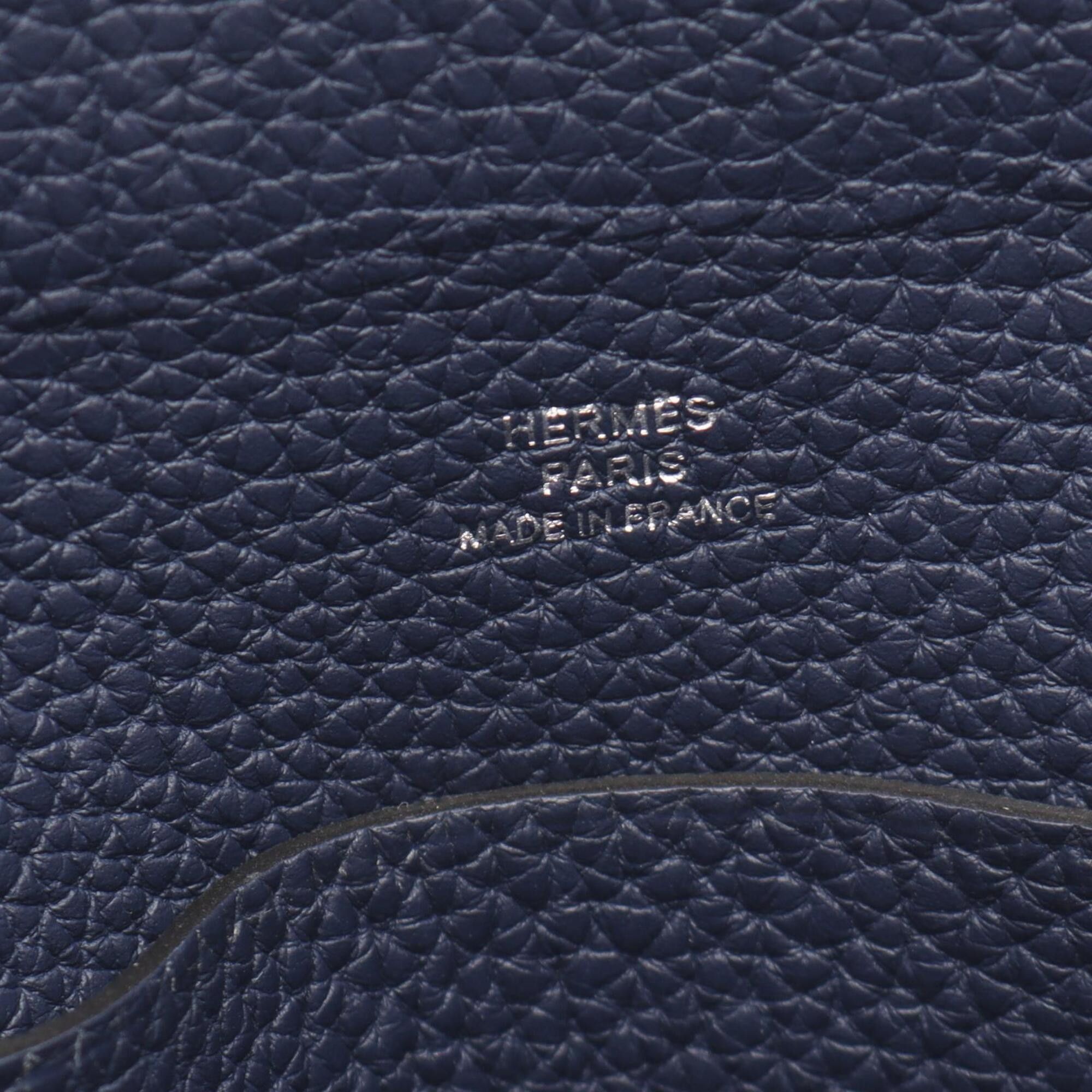 Hermes Hermes Vid Poche Shoulder Bag Handbag Leather Togo Women's Blue Size ONE SIZE - 4 Thumbnail