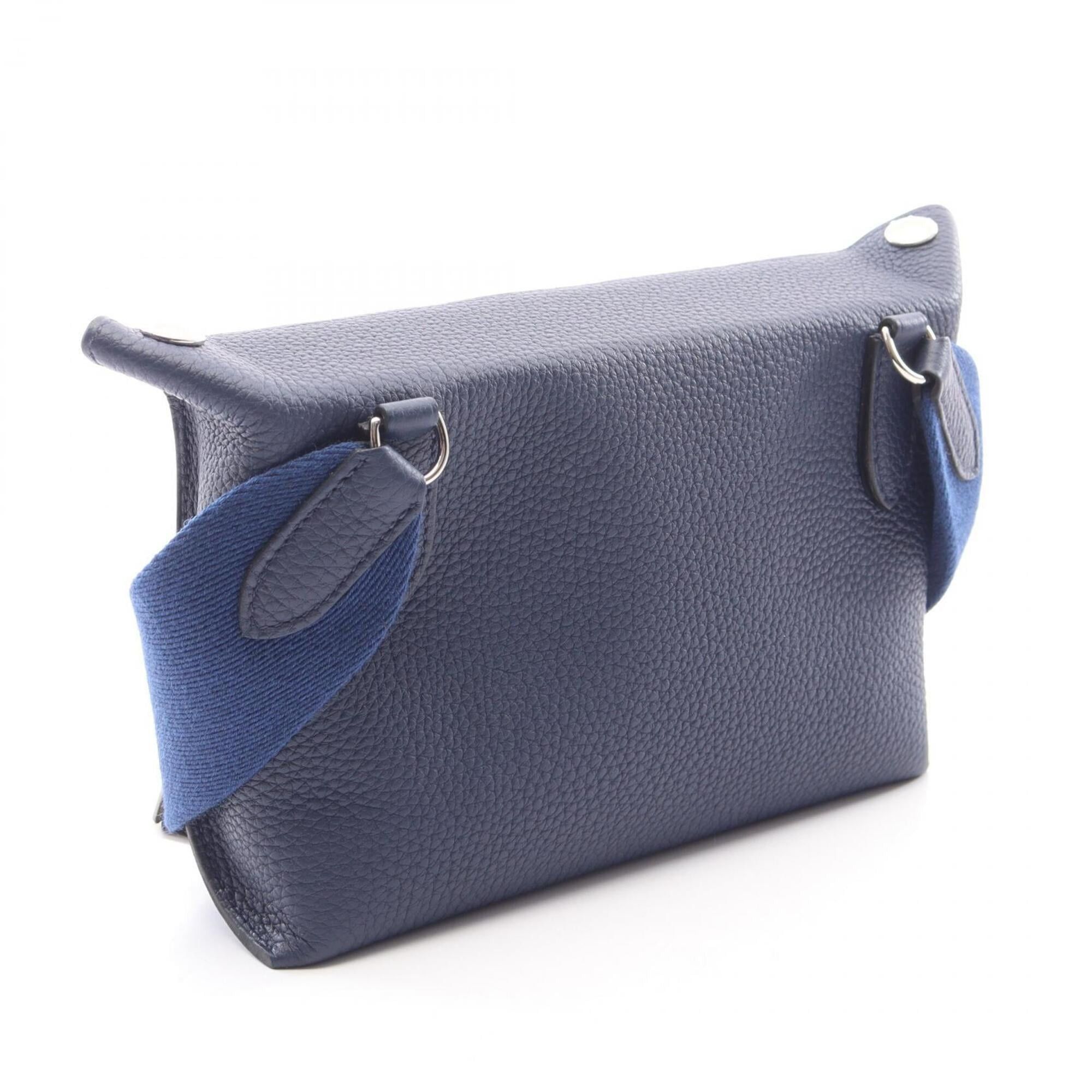 Hermes Hermes Vid Poche Shoulder Bag Handbag Leather Togo Women's Blue Size ONE SIZE - 2 Thumbnail