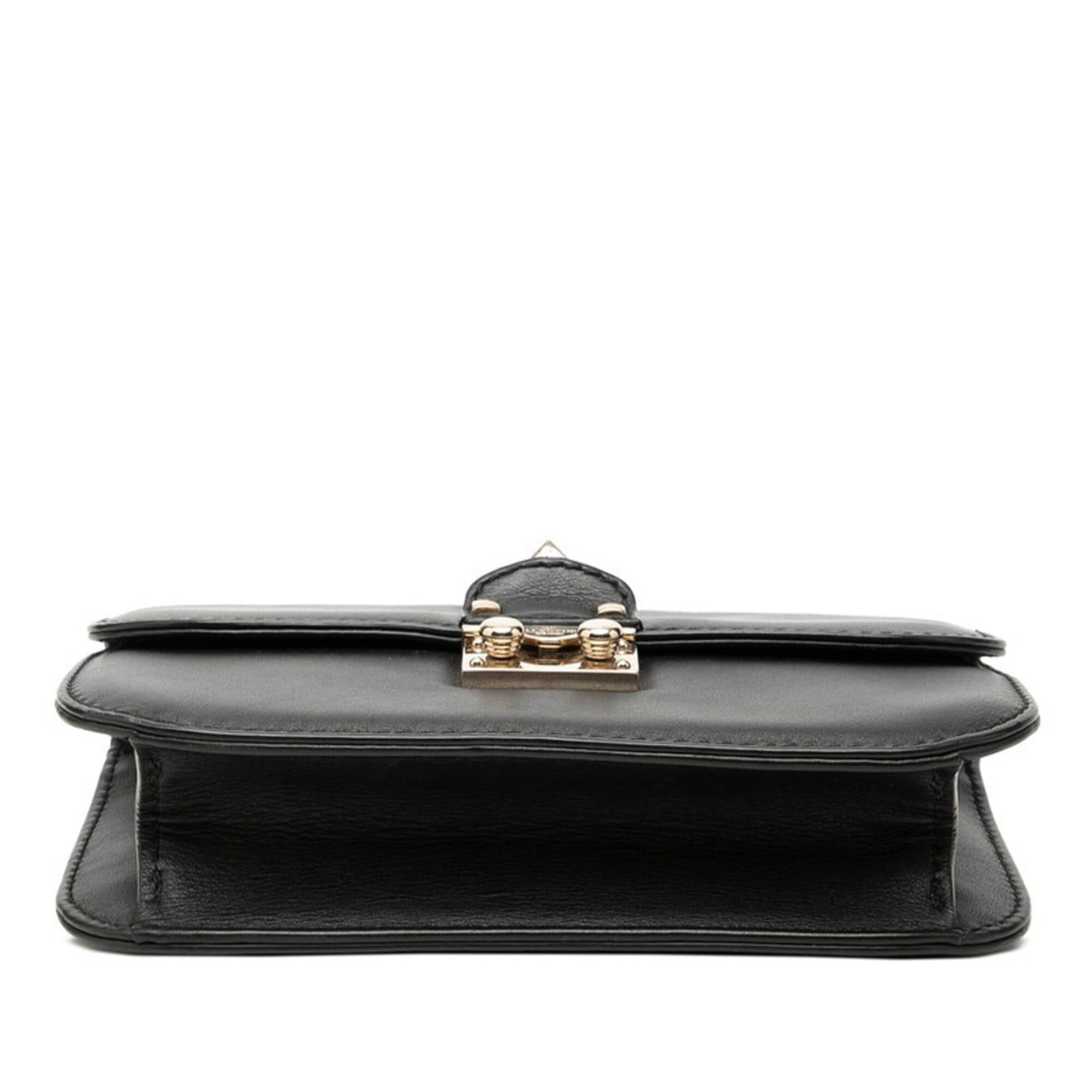 Valentino Valentino Rockstud Crossbody Chain Shoulder Bag, Black Leather, Women's Size ONE SIZE - 3 Thumbnail