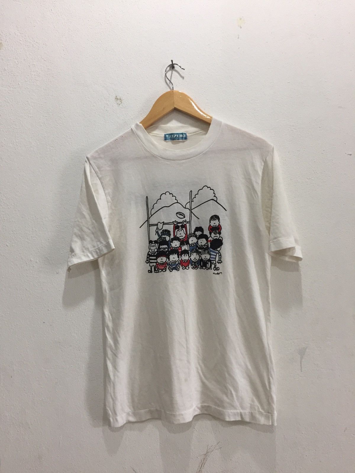 Vintage Vintage 1984 Suzuki Sportswear T-Shirt Summer Bothside Print Size US M / EU 48-50 / 2 - 1 Thumbnail