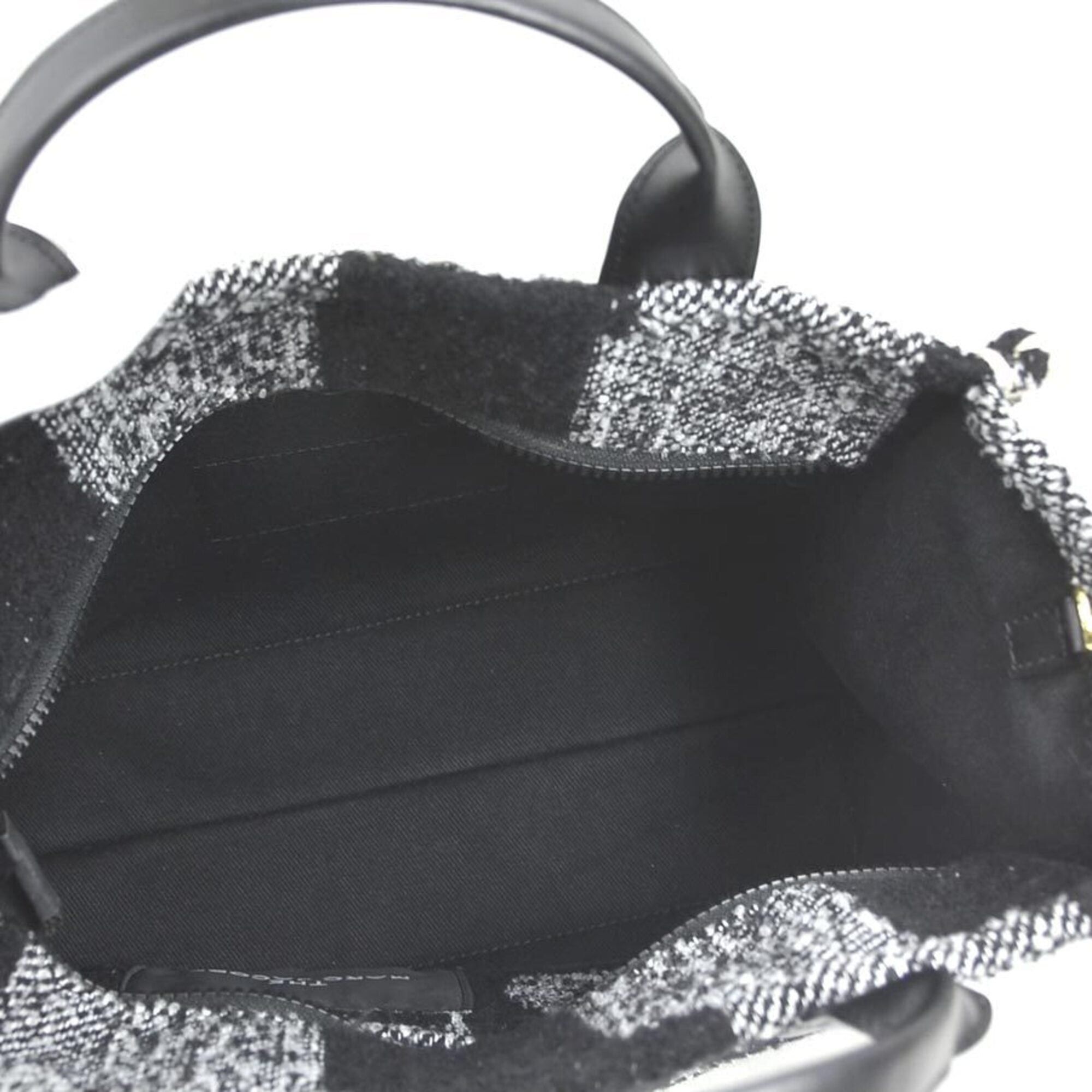 Marc Jacobs Marc Jacobs handbag/shoulder bag, blanket design, small tote polyester/leather, black, women's, h32362k Size ONE SIZE - 4 Thumbnail