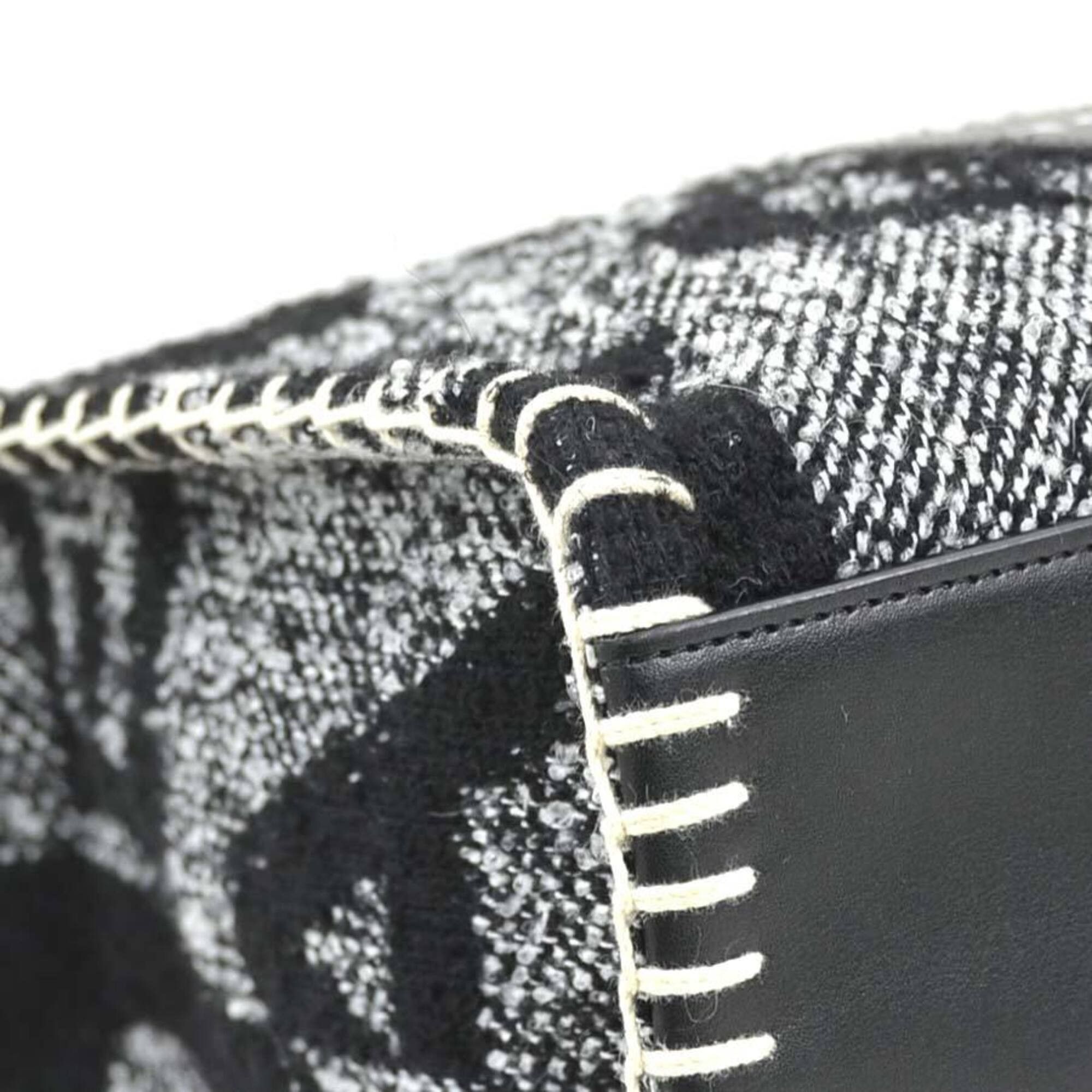 Marc Jacobs Marc Jacobs handbag/shoulder bag, blanket design, small tote polyester/leather, black, women's, h32362k Size ONE SIZE - 6 Thumbnail