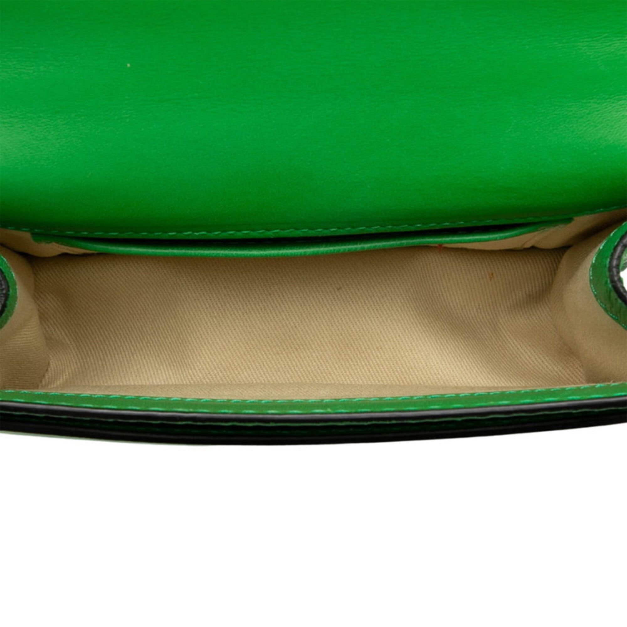 Valentino Valentino Rockstud Handbag One Shoulder Green Gold Leather Women's Size ONE SIZE - 4 Thumbnail
