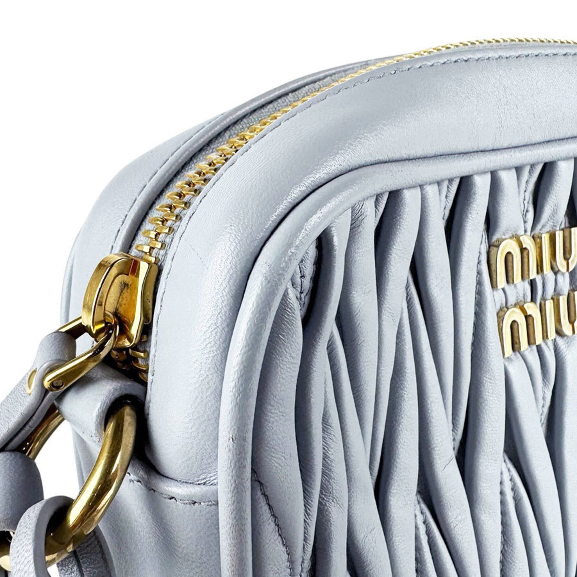 Miu Miu Miu Miu Miu shoulder bag, Matelassé leather, light gray, women's, z10256 Size ONE SIZE - 6 Thumbnail