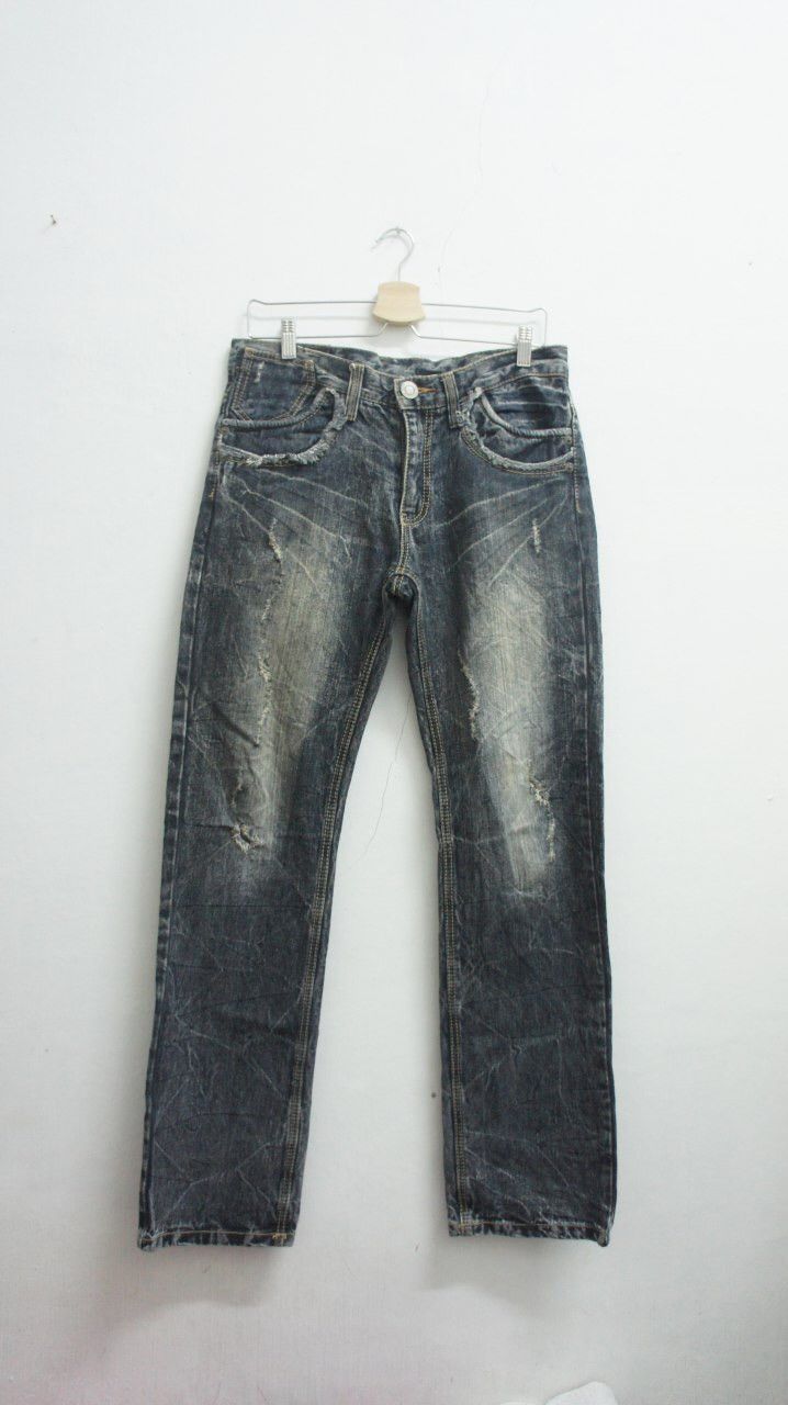 Distressed BACK FORTH denim pants Bottoms