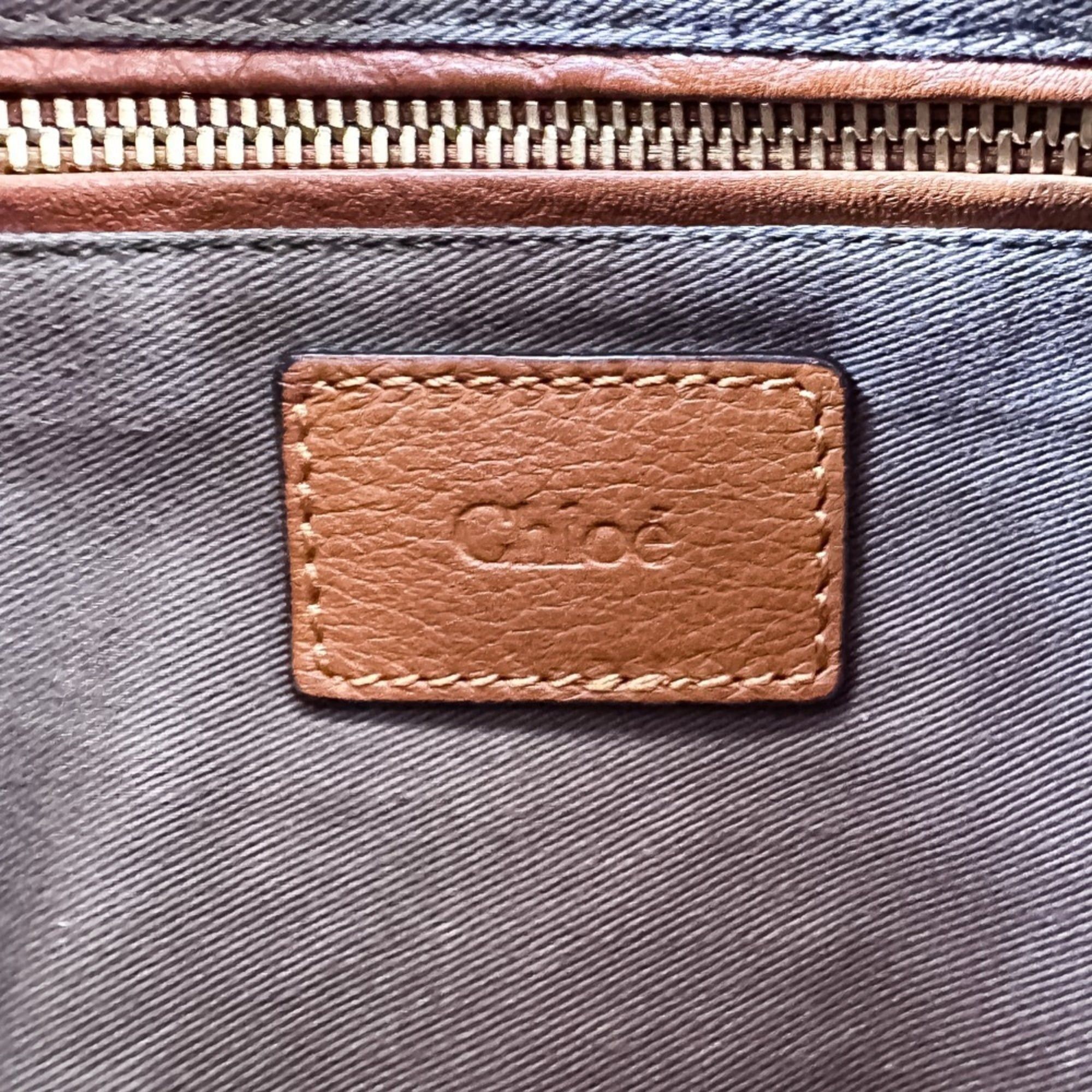 Chloe Chloé Chloe Marcie Leather Shoulder Bag, Brown, Women's Size ONE SIZE - 12 Thumbnail