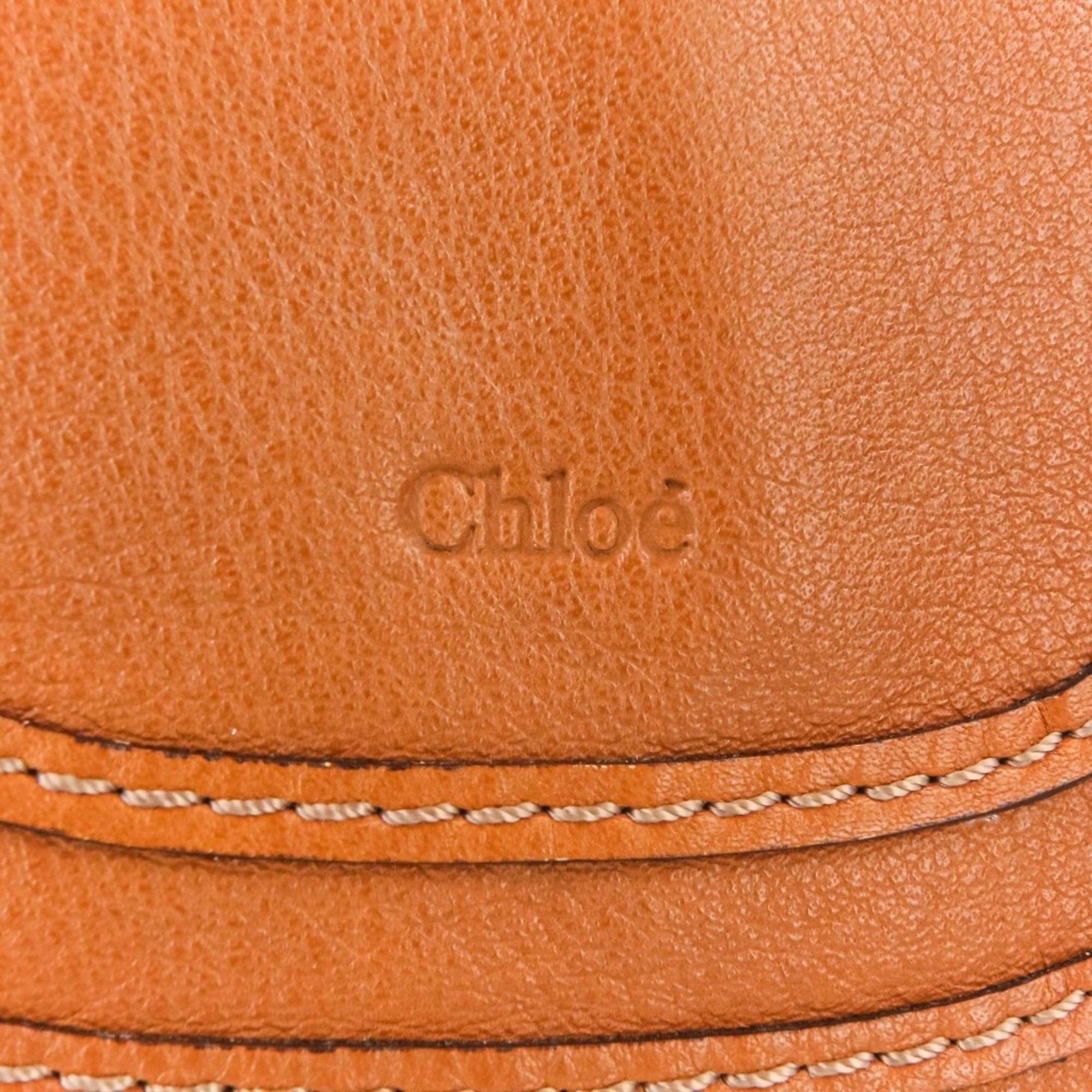 Chloe Chloé Chloe Marcie Leather Shoulder Bag, Brown, Women's Size ONE SIZE - 11 Thumbnail