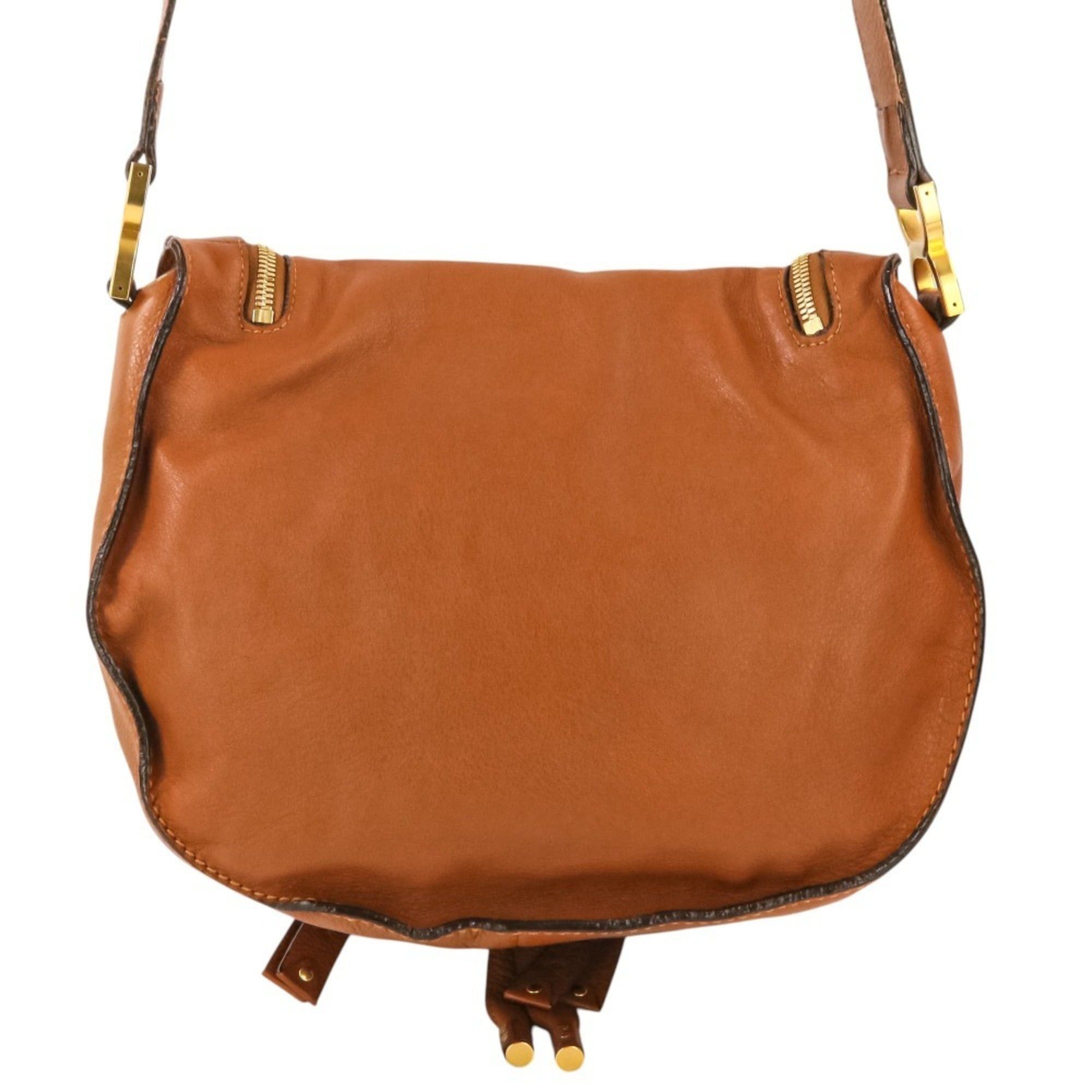 Chloe Chloé Chloe Marcie Leather Shoulder Bag, Brown, Women's Size ONE SIZE - 3 Thumbnail
