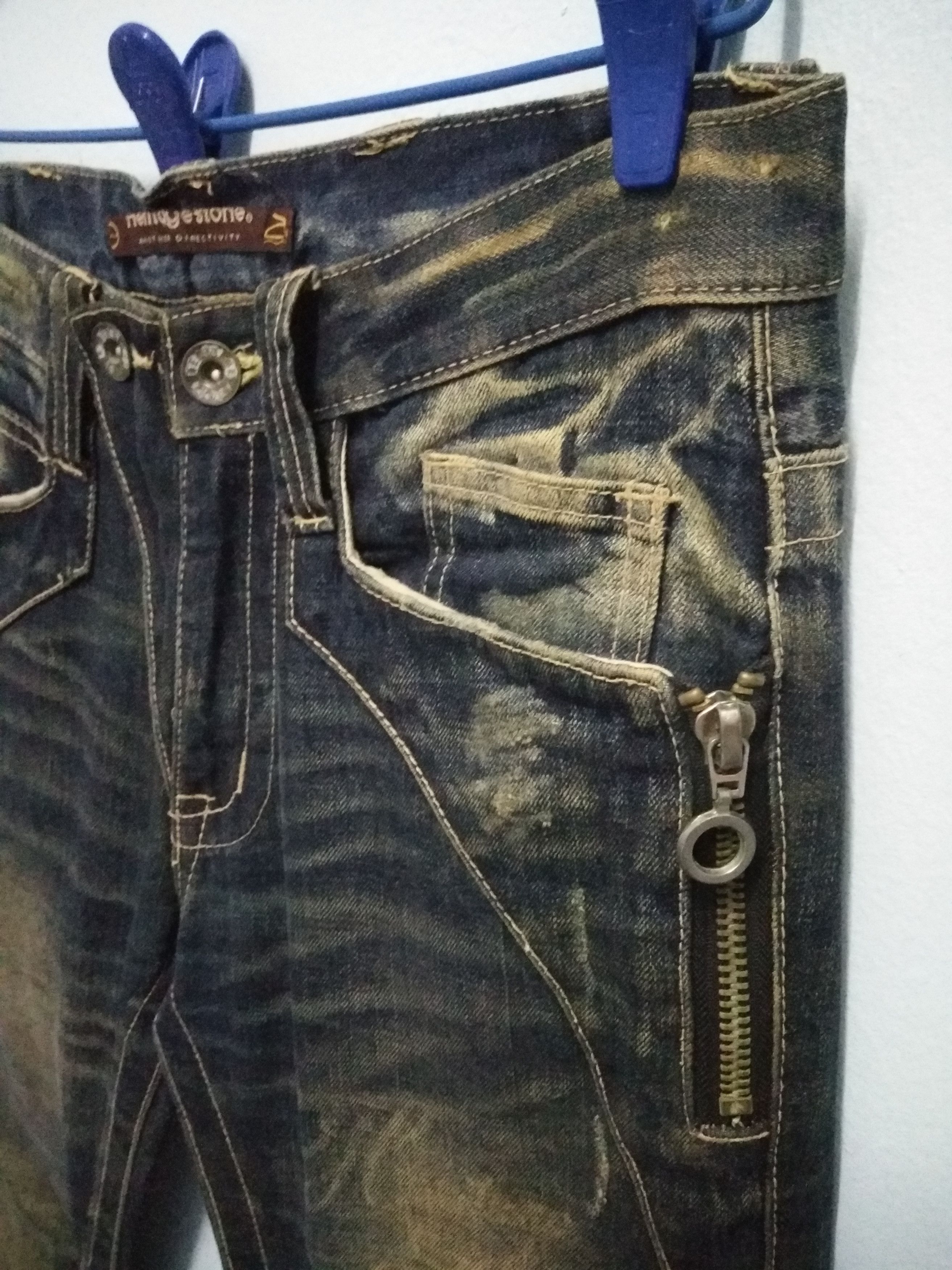 Japanese Brand Rare Distressed HERITAGE STONE Slim fit Denim Size US 33 - 4 Thumbnail
