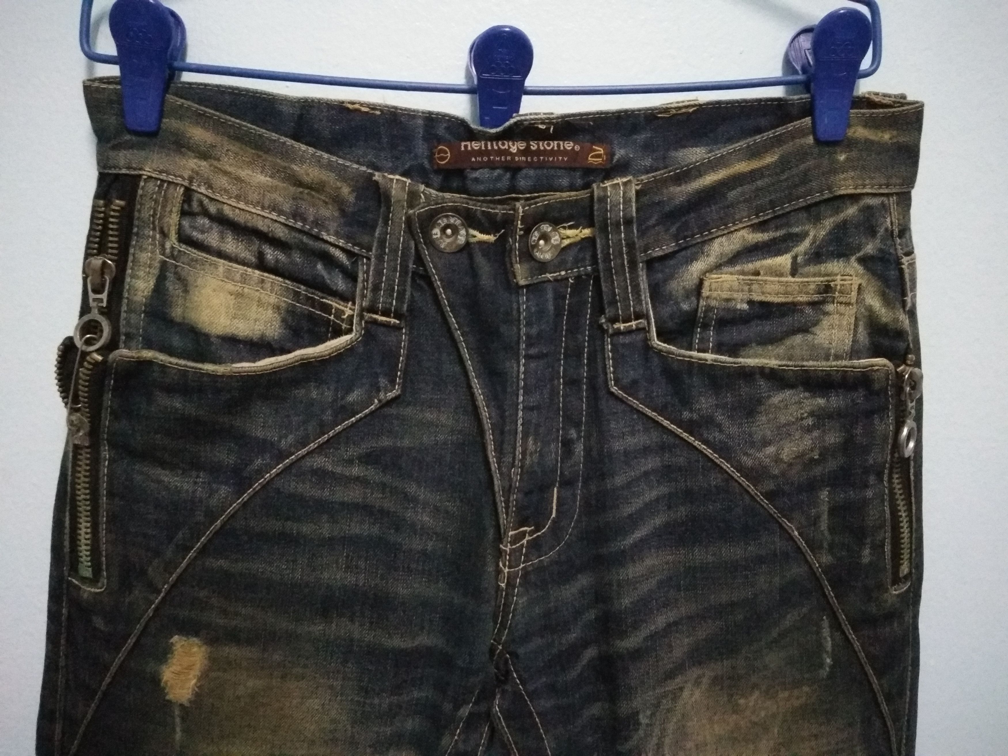 Japanese Brand Rare Distressed HERITAGE STONE Slim fit Denim Size US 33 - 2 Thumbnail