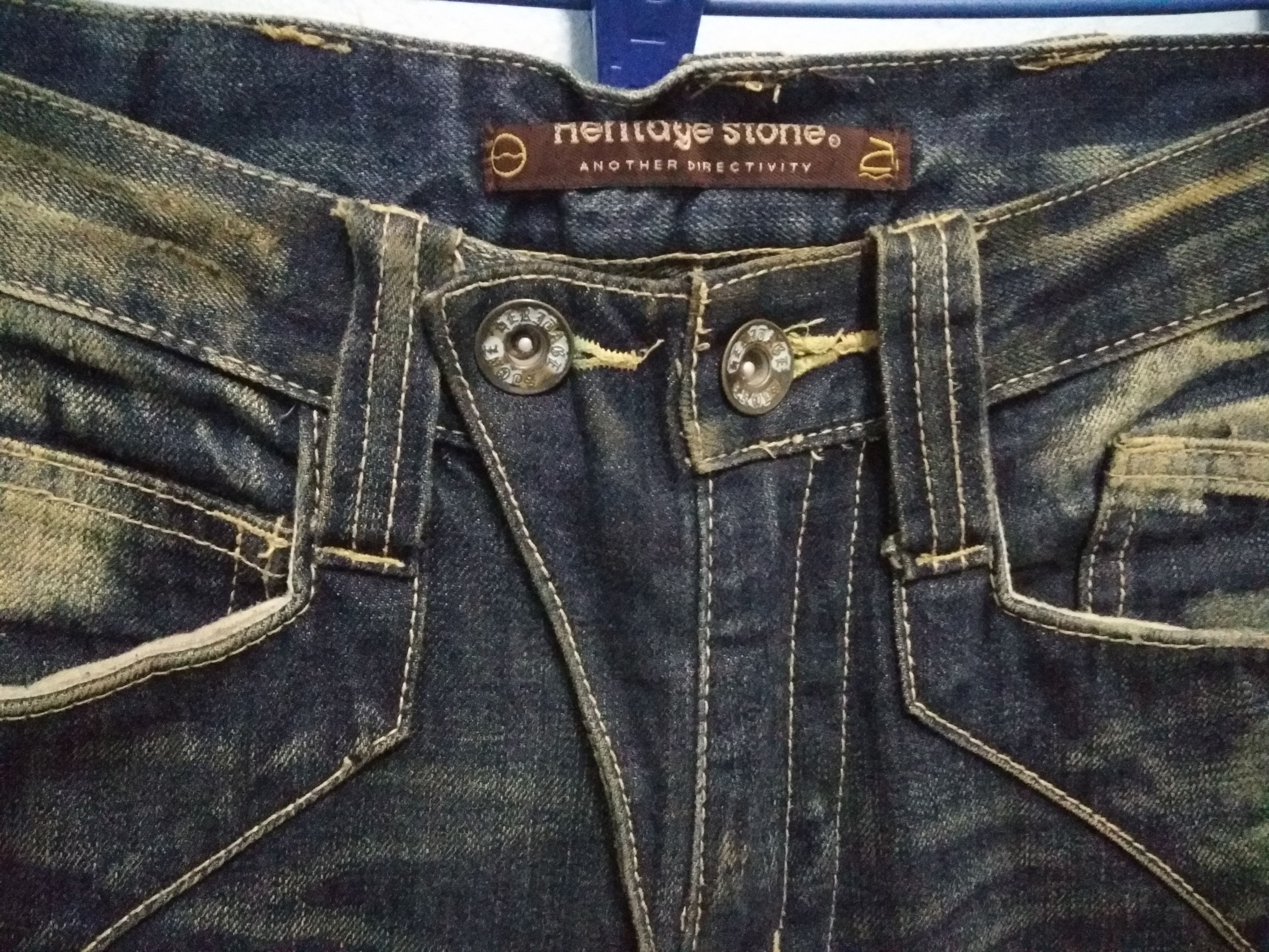 Japanese Brand Rare Distressed HERITAGE STONE Slim fit Denim Size US 33 - 5 Thumbnail