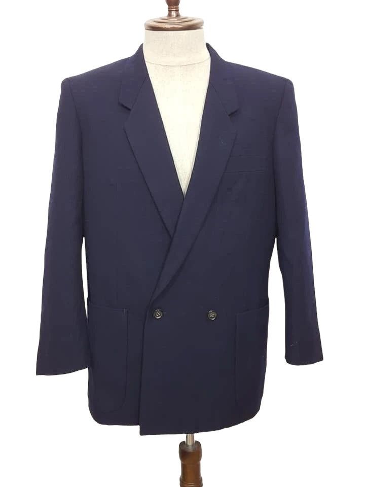 Comme des Garcons CDG Vintage Wool Dark Navy Coat Jacket Size US M / EU 48-50 / 2 - 1 Thumbnail