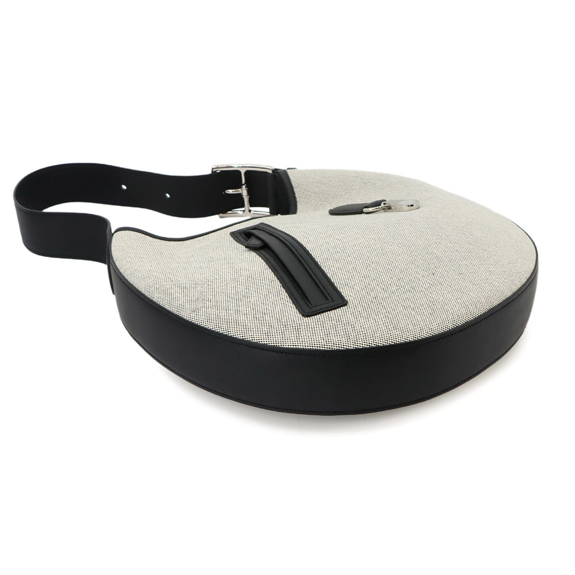 Hermes Hermes Arcon Shoulder Handbag, Toile H Swift Leather, Black, W Stamp, Silver Hardware Size ONE SIZE - 5 Thumbnail