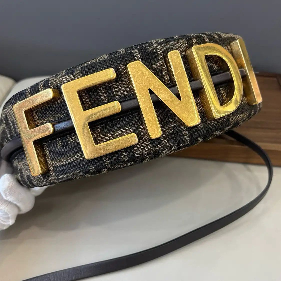 Fendi FENDI Fendigraphy dark brown canvas doubleF monogram crossbody bag Size ONE SIZE - 12 Thumbnail