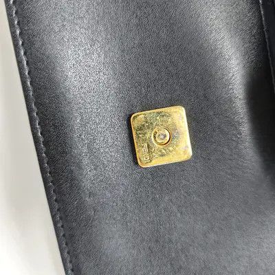 Fendi FENDI Double Micro black cowhide leather doubleF shoulder bag crossbody bag gold Size ONE SIZE - 9 Thumbnail