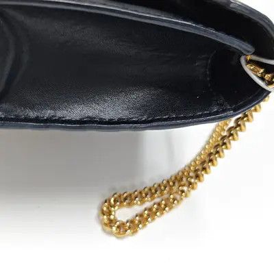 Fendi FENDI Double Micro black cowhide leather doubleF shoulder bag crossbody bag gold Size ONE SIZE - 13 Thumbnail