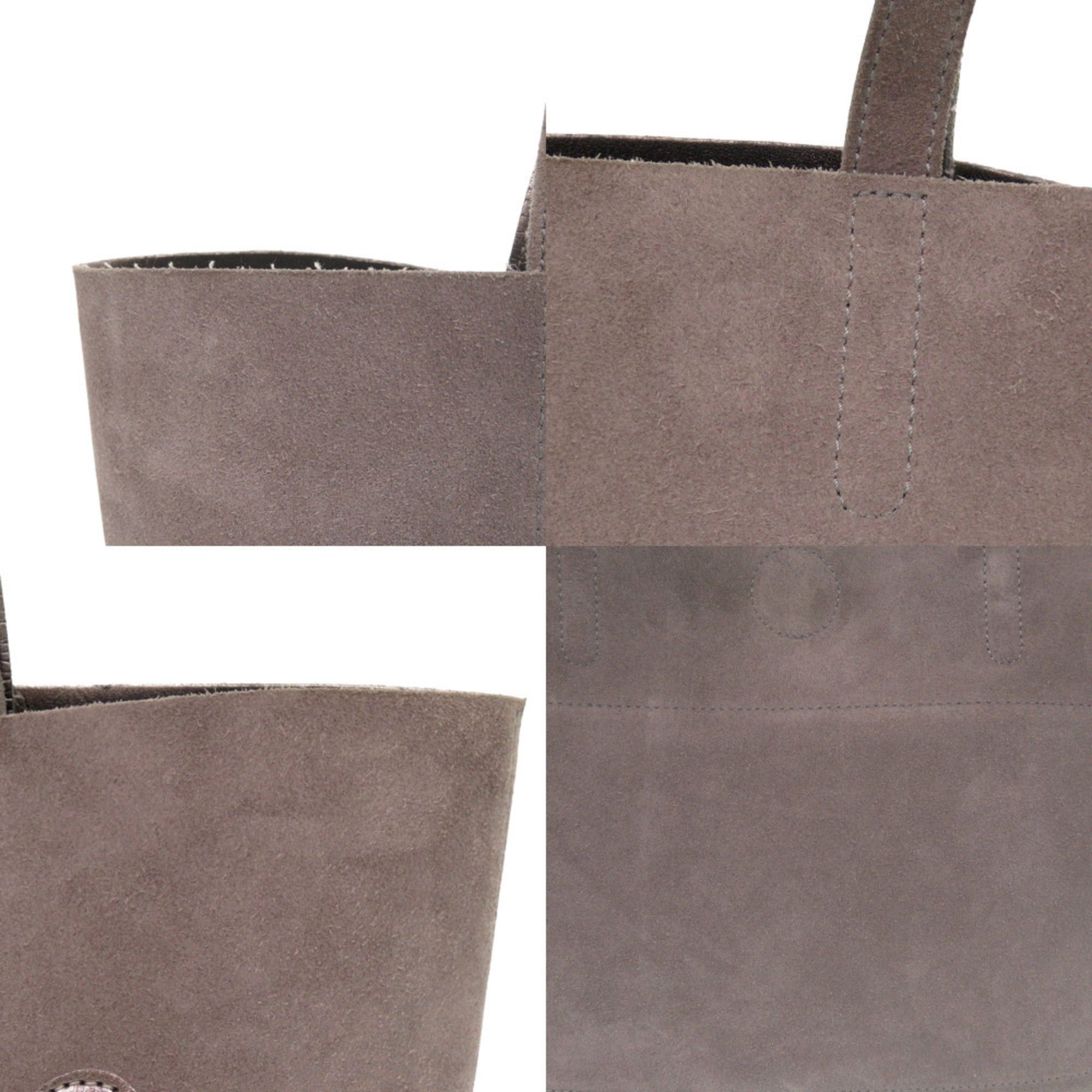 Longchamp Longchamp Shop It Medium Silver Hardware Suede Grey Tote Bag 0003Longchamp Size ONE SIZE - 8 Thumbnail
