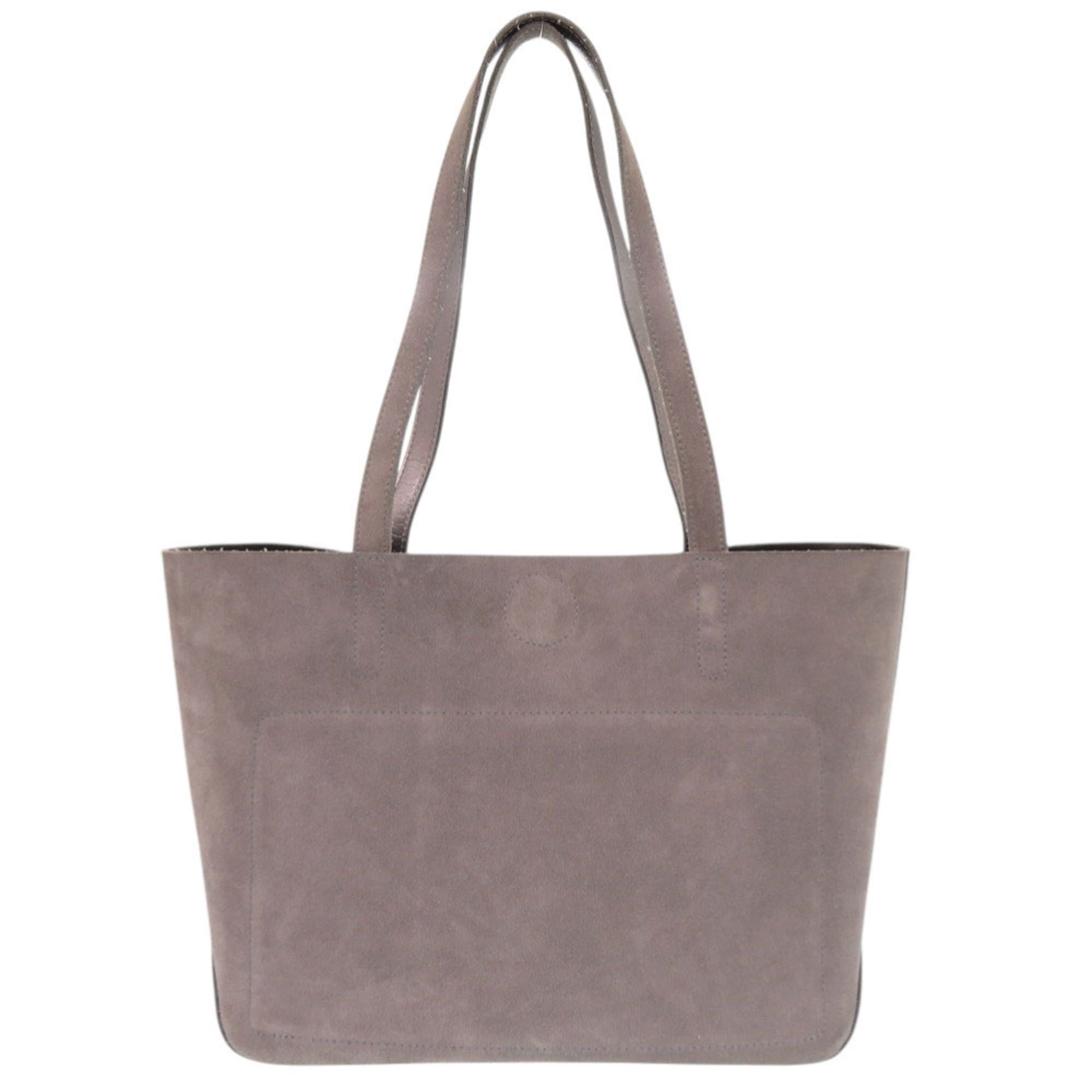 Longchamp Longchamp Shop It Medium Silver Hardware Suede Grey Tote Bag 0003Longchamp Size ONE SIZE - 3 Thumbnail