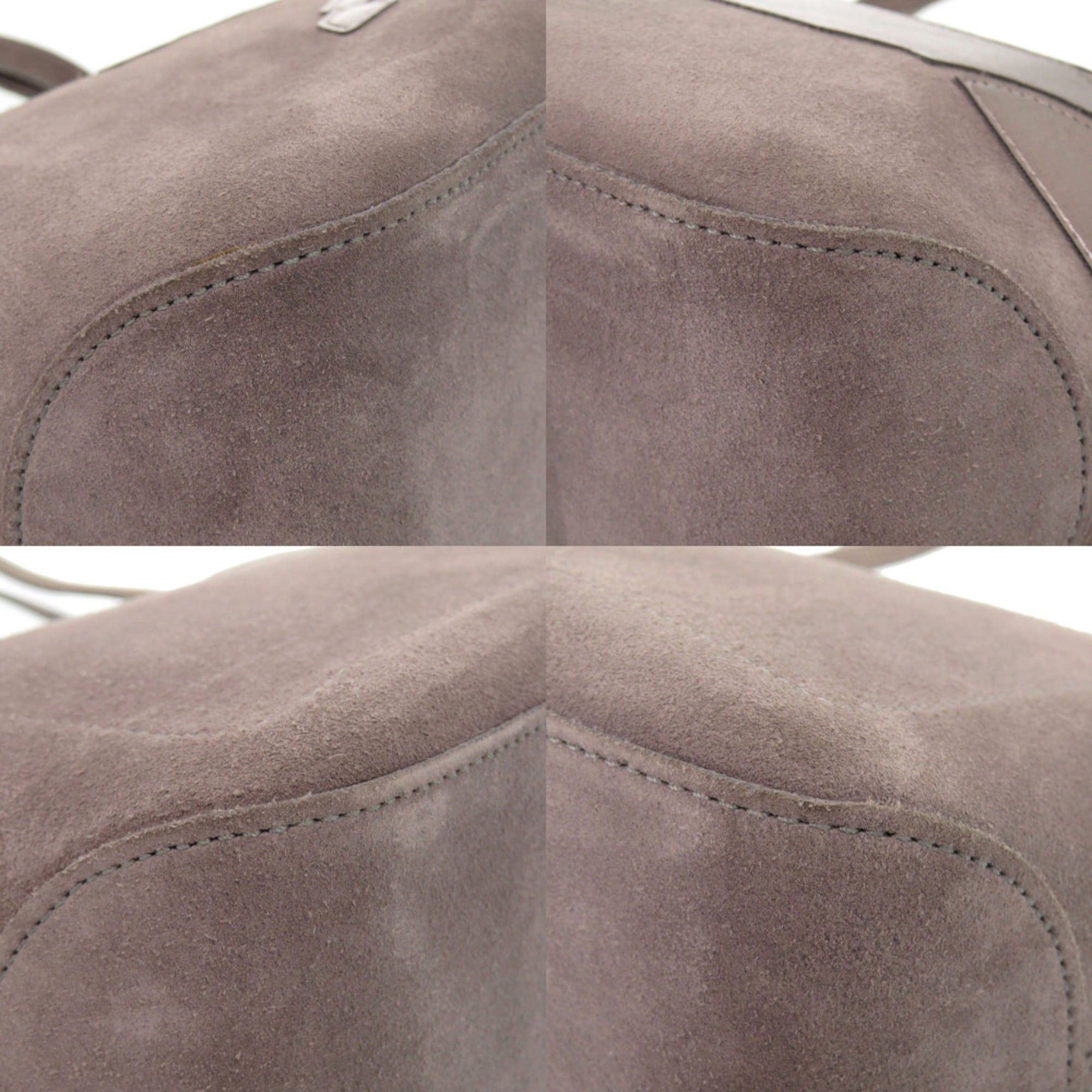 Longchamp Longchamp Shop It Medium Silver Hardware Suede Grey Tote Bag 0003Longchamp Size ONE SIZE - 9 Thumbnail