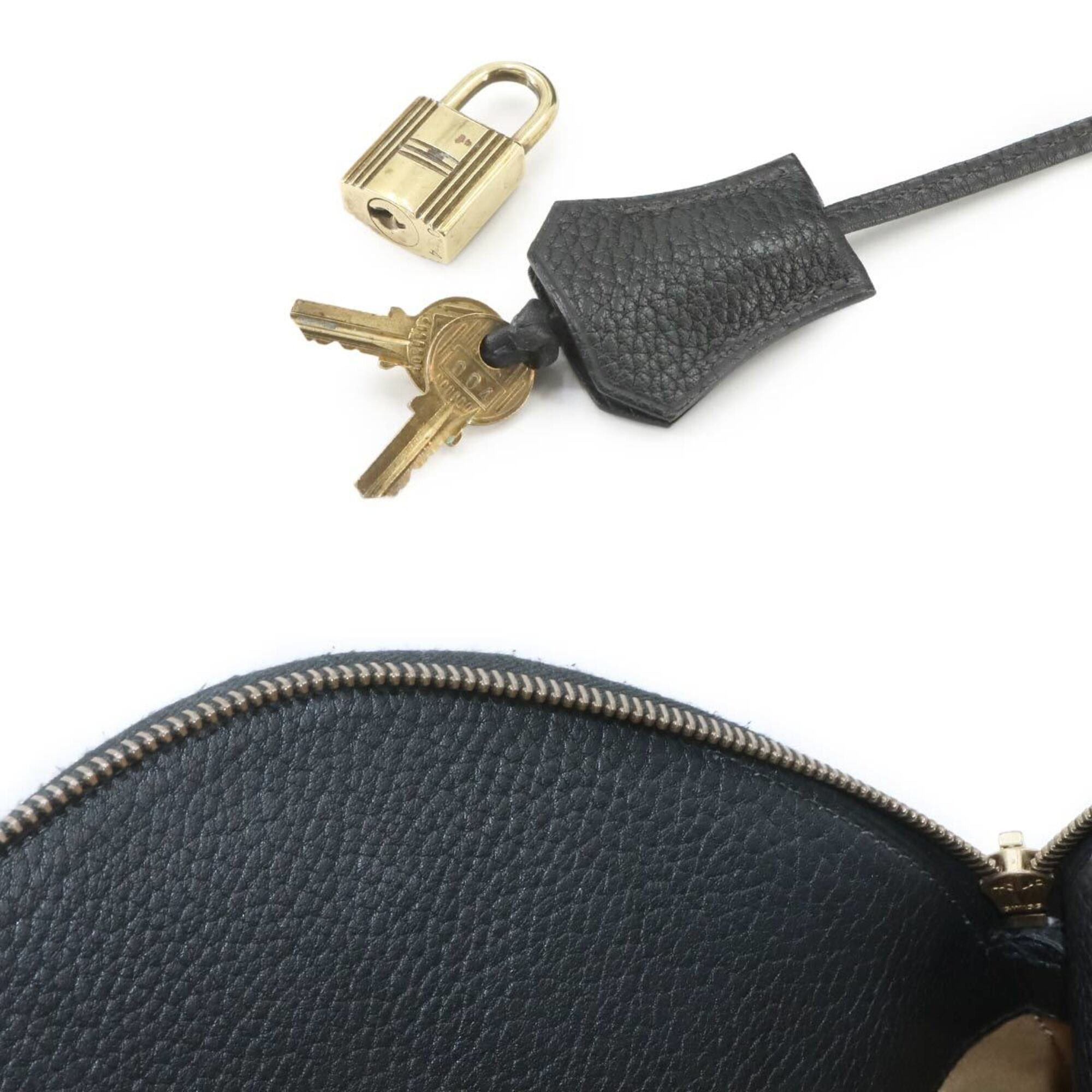 Hermes Hermes Bolide 45 handbag, Fjord, black, with X stamp, made in 1994, gold hardware. Size ONE SIZE - 9 Thumbnail