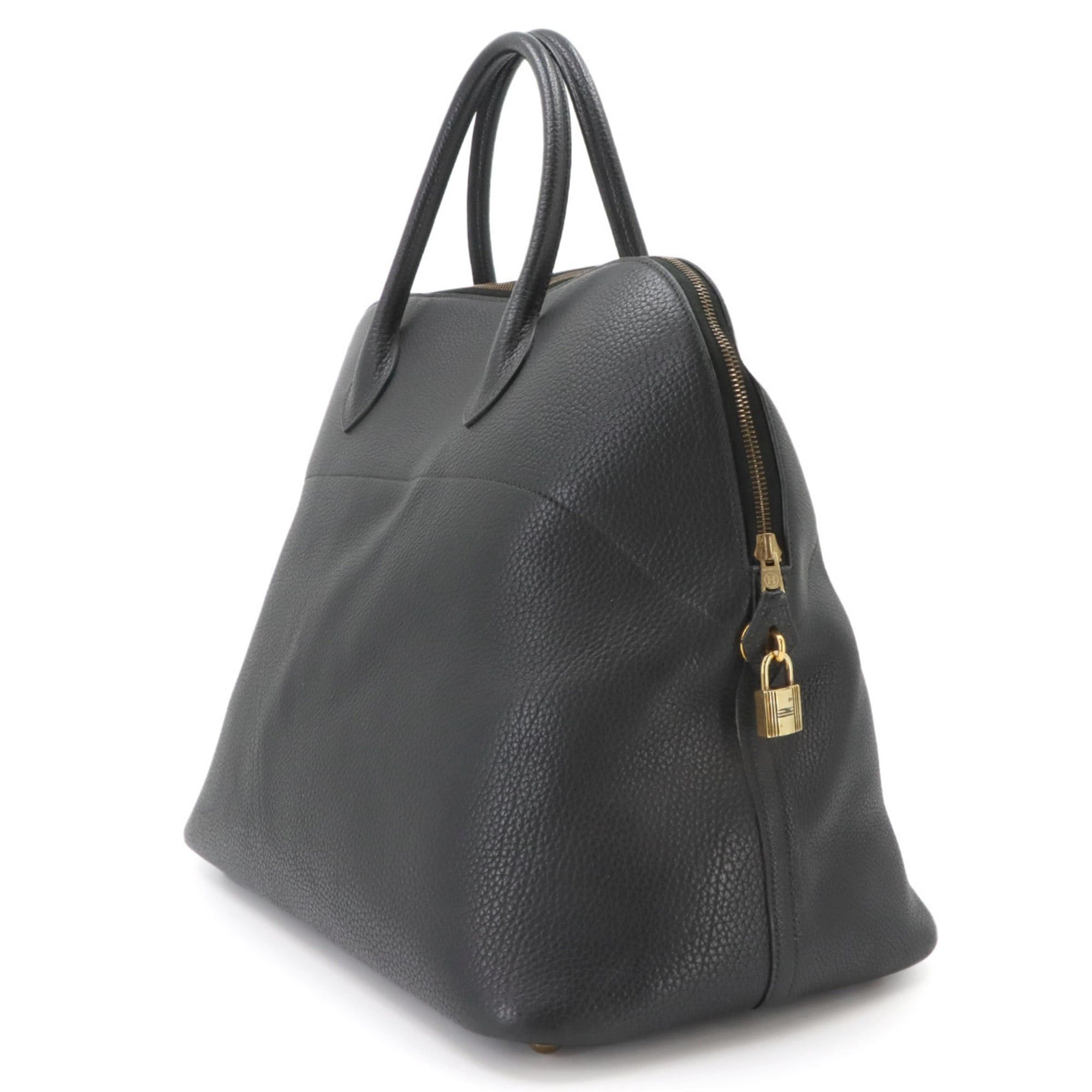 Hermes Hermes Bolide 45 handbag, Fjord, black, with X stamp, made in 1994, gold hardware. Size ONE SIZE - 3 Thumbnail
