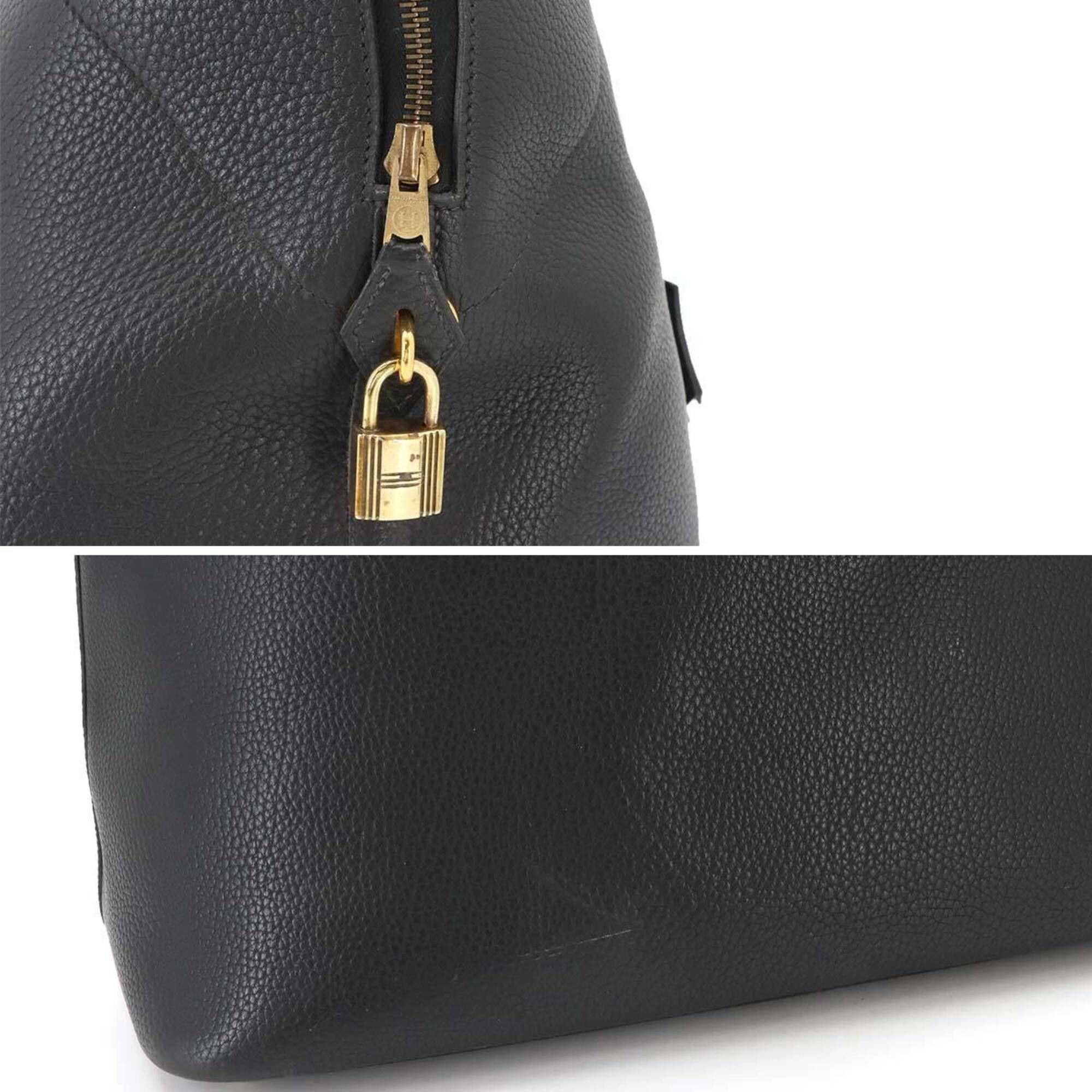 Hermes Hermes Bolide 45 handbag, Fjord, black, with X stamp, made in 1994, gold hardware. Size ONE SIZE - 8 Thumbnail