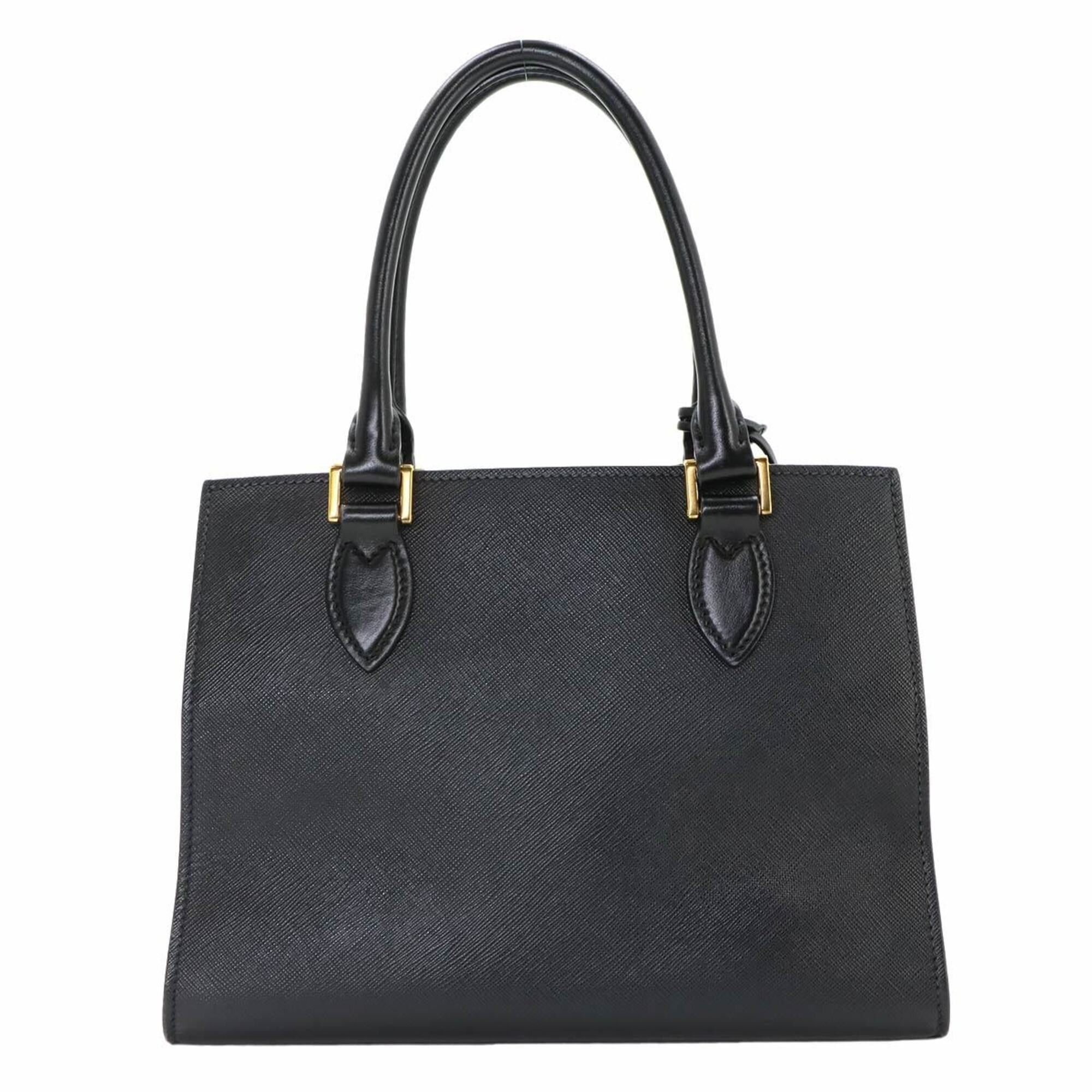 Prada Prada Saffiano 2-way Hand/Shoulder Handbag, Leather, Nero Black, Gold Hardware Size ONE SIZE - 2 Thumbnail
