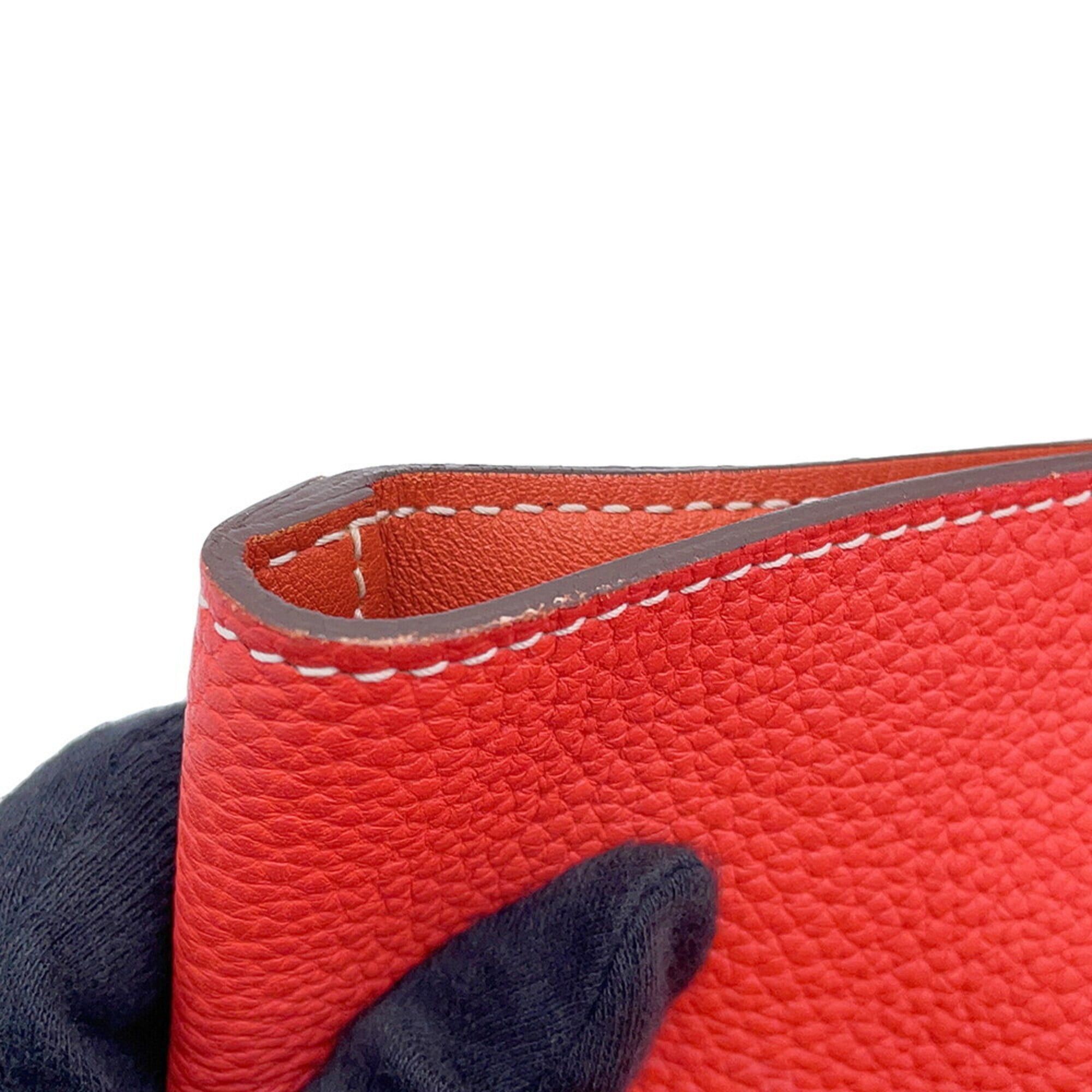 Hermes Hermes Double Sens Rouge Duchesse Bougainvillea Taurillon Clemence Swift Leather R Stamp Reversible Handbag HERMES Size ONE SIZE - 8 Thumbnail