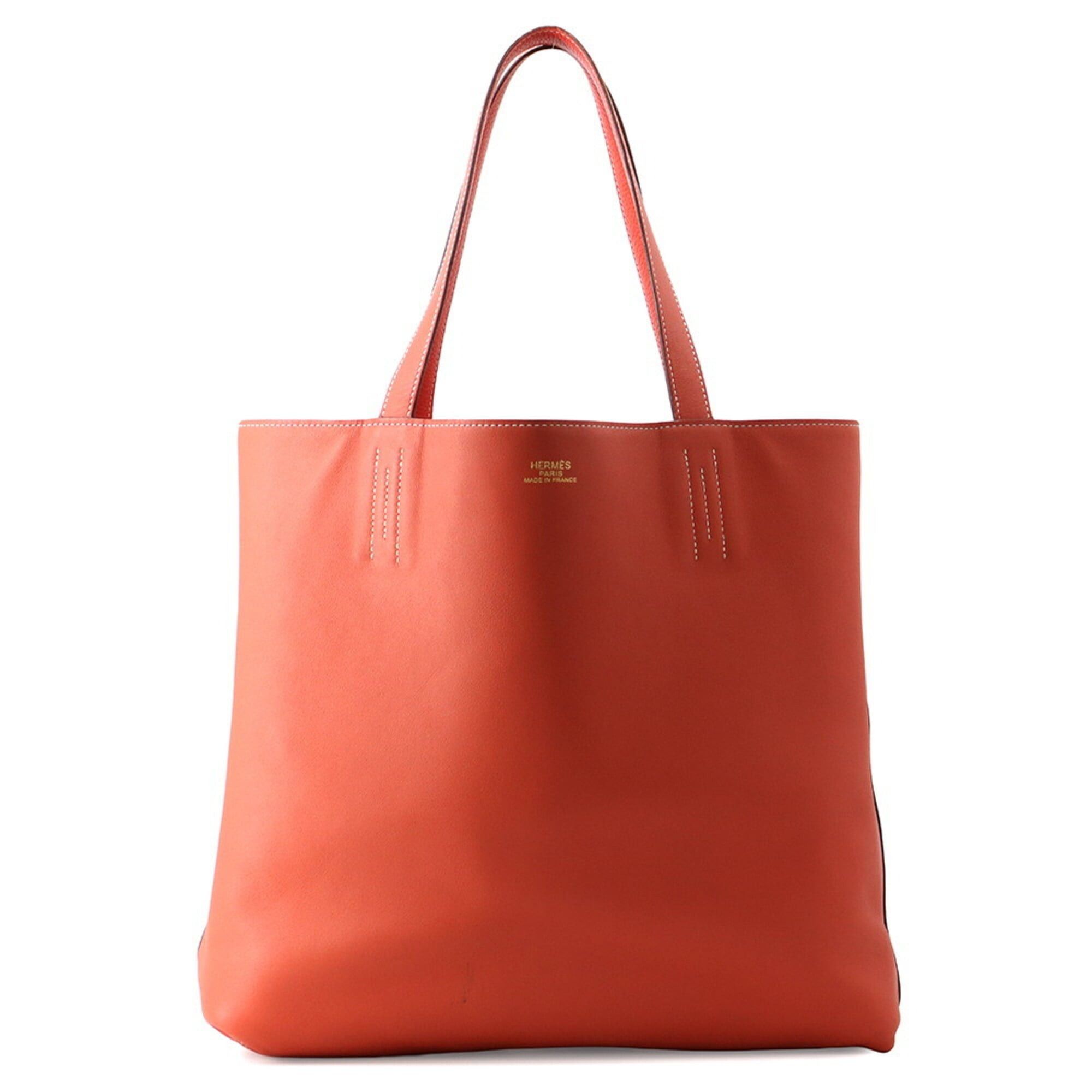 Hermes Hermes Double Sens Rouge Duchesse Bougainvillea Taurillon Clemence Swift Leather R Stamp Reversible Handbag HERMES Size ONE SIZE - 2 Thumbnail